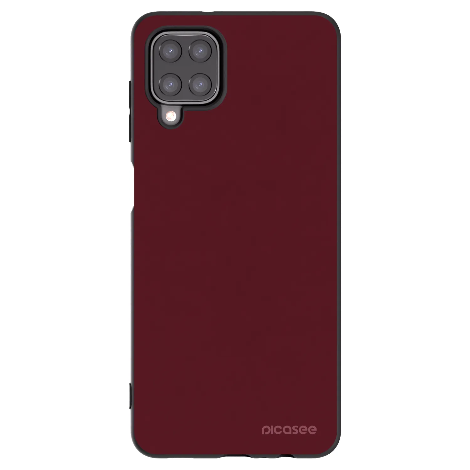 Picasee fekete szilikon tok az alábbi mobiltelefonokra Samsung Galaxy A12 A125F - Burgundy red