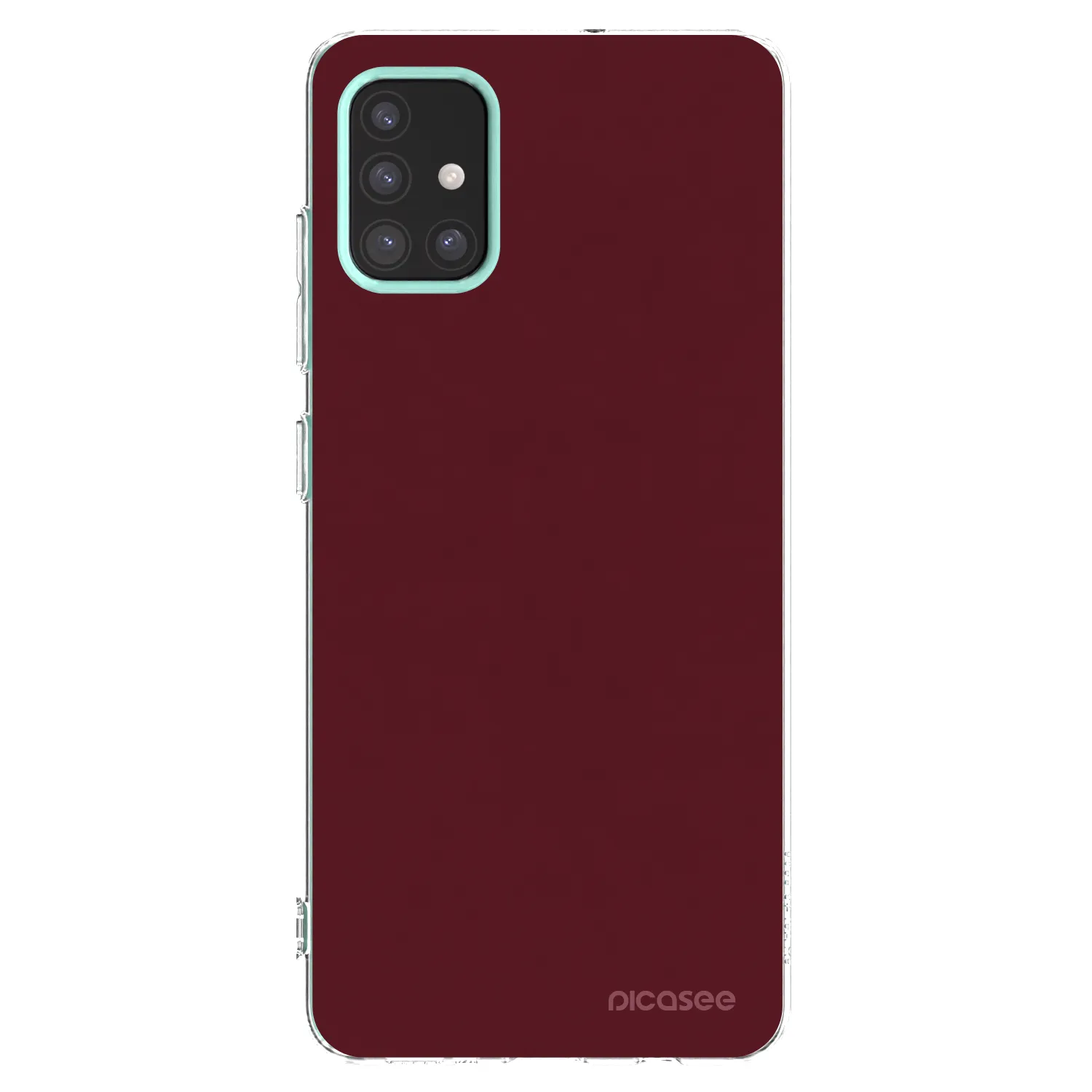 Picasee átlátszó szilikon tok az alábbi mobiltelefonokra Samsung Galaxy M31s - Burgundy red