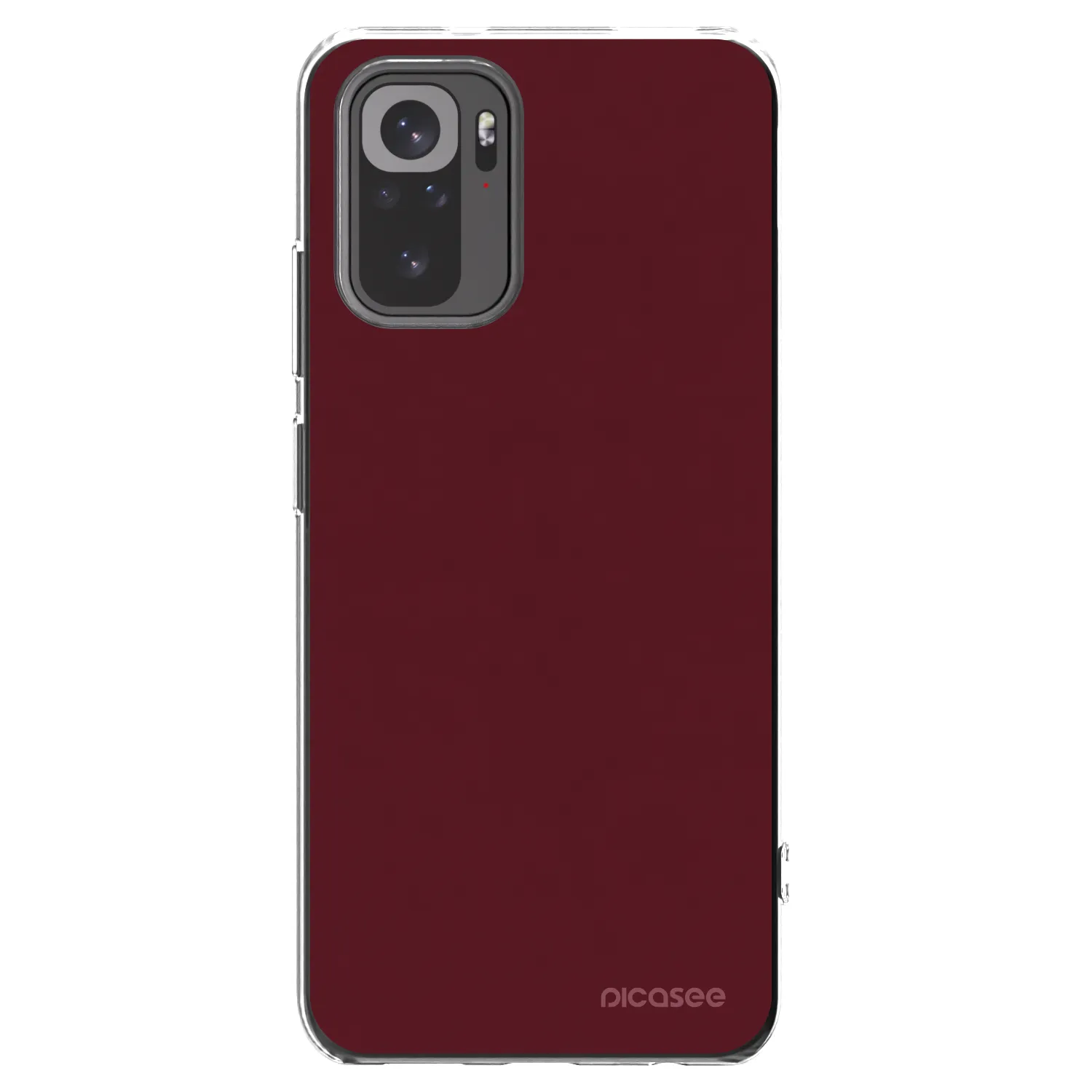 Picasee átlátszó szilikon tok az alábbi mobiltelefonokra Xiaomi Redmi Note 10 - Burgundy red