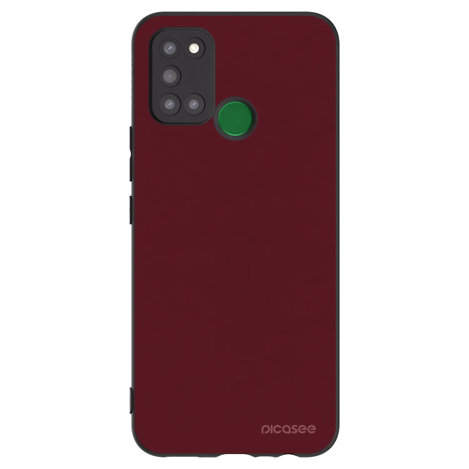 Picasee fekete szilikon tok az alábbi mobiltelefonokra Realme 7i - Burgundy red