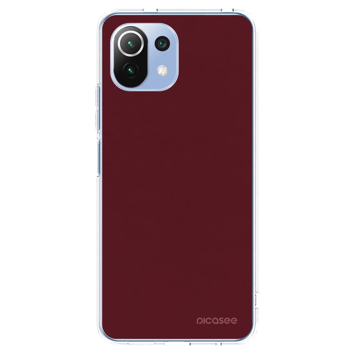 Picasee átlátszó szilikon tok az alábbi mobiltelefonokra Xiaomi Mi 11 Lite - Burgundy red
