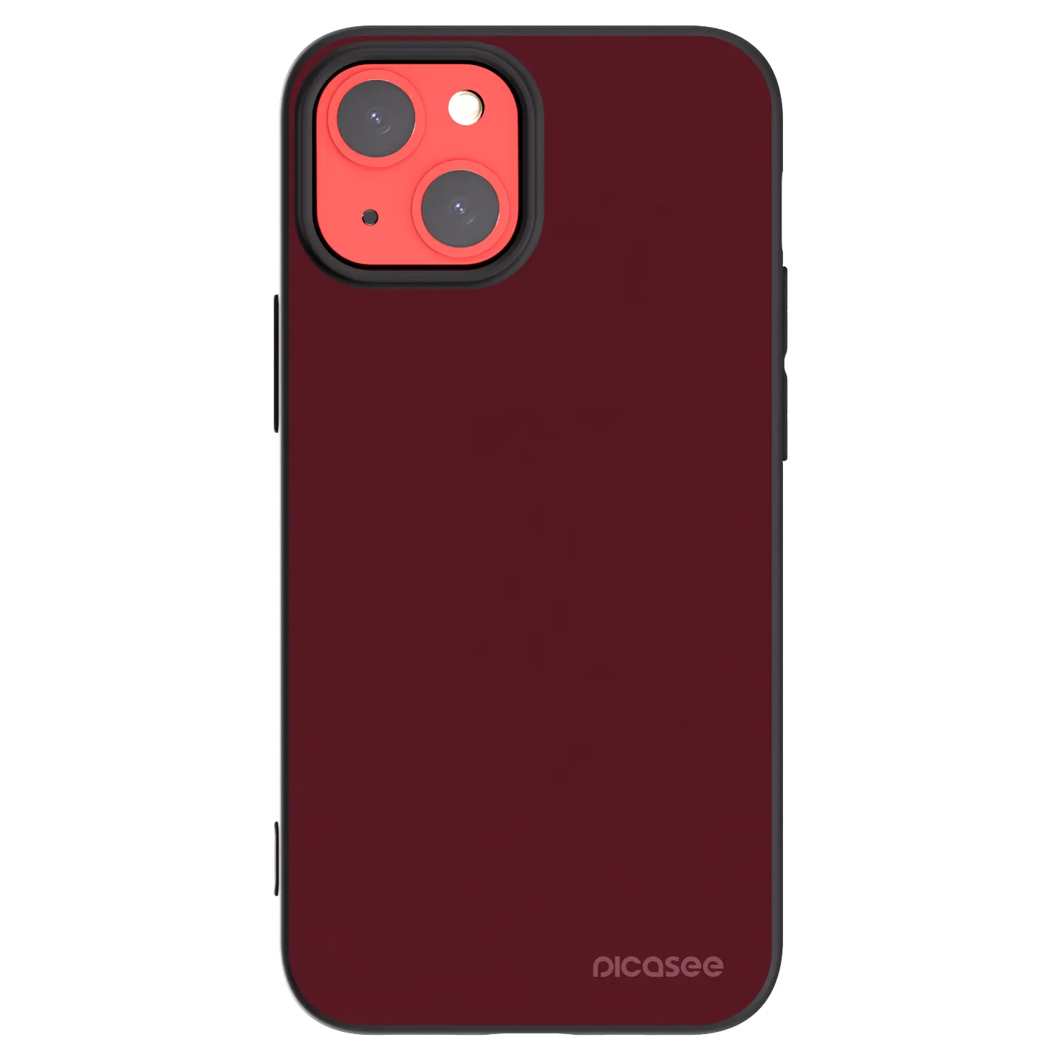 Picasee fekete szilikon tok az alábbi mobiltelefonokra Apple iPhone 13 mini - Burgundy red