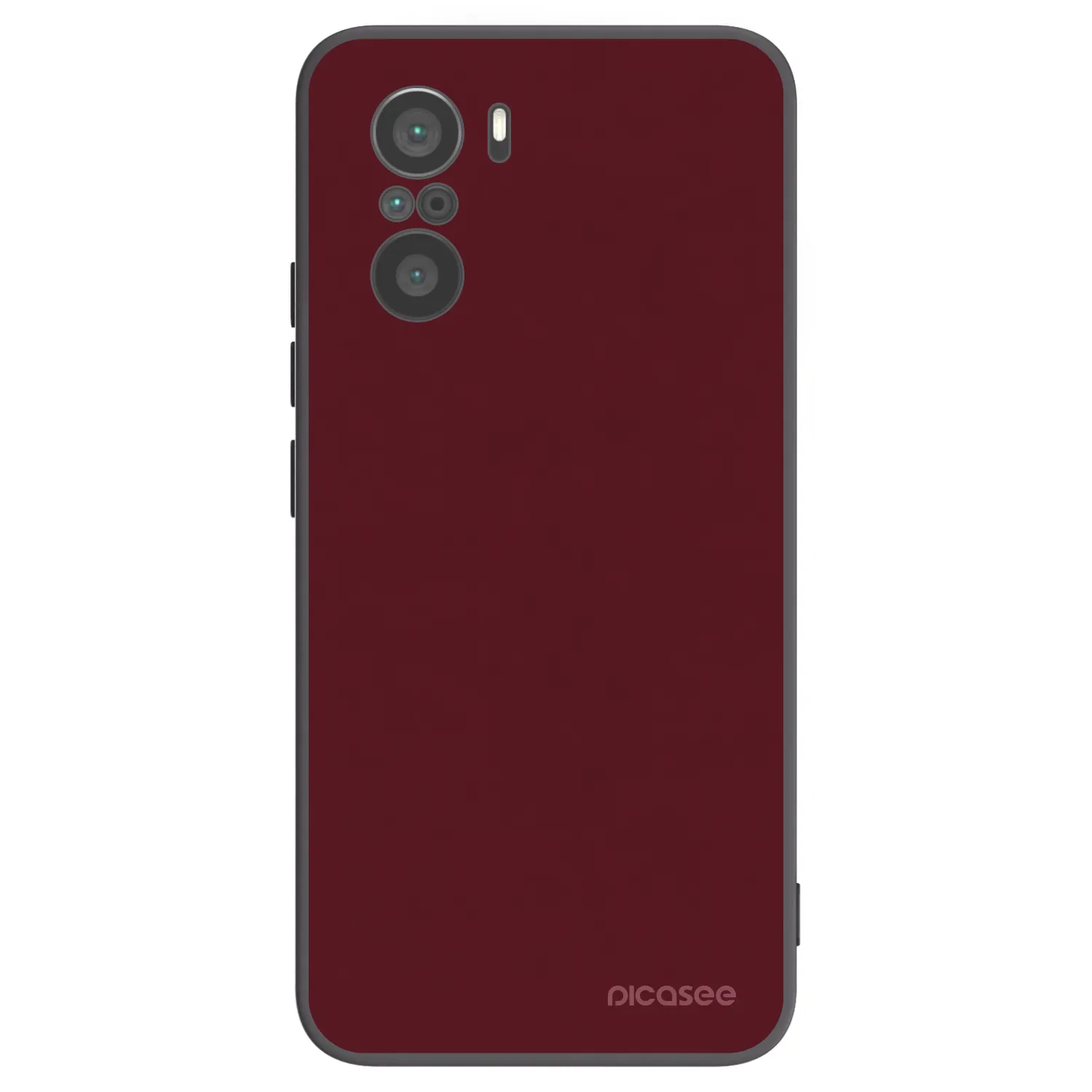 Picasee fekete szilikon tok az alábbi mobiltelefonokra Xiaomi Poco F3 - Burgundy red