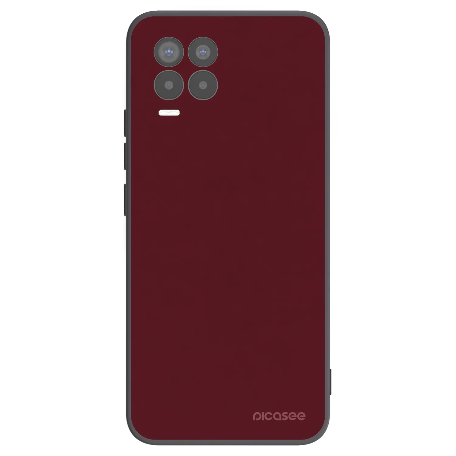 Picasee fekete szilikon tok az alábbi mobiltelefonokra Realme 8 Pro - Burgundy red