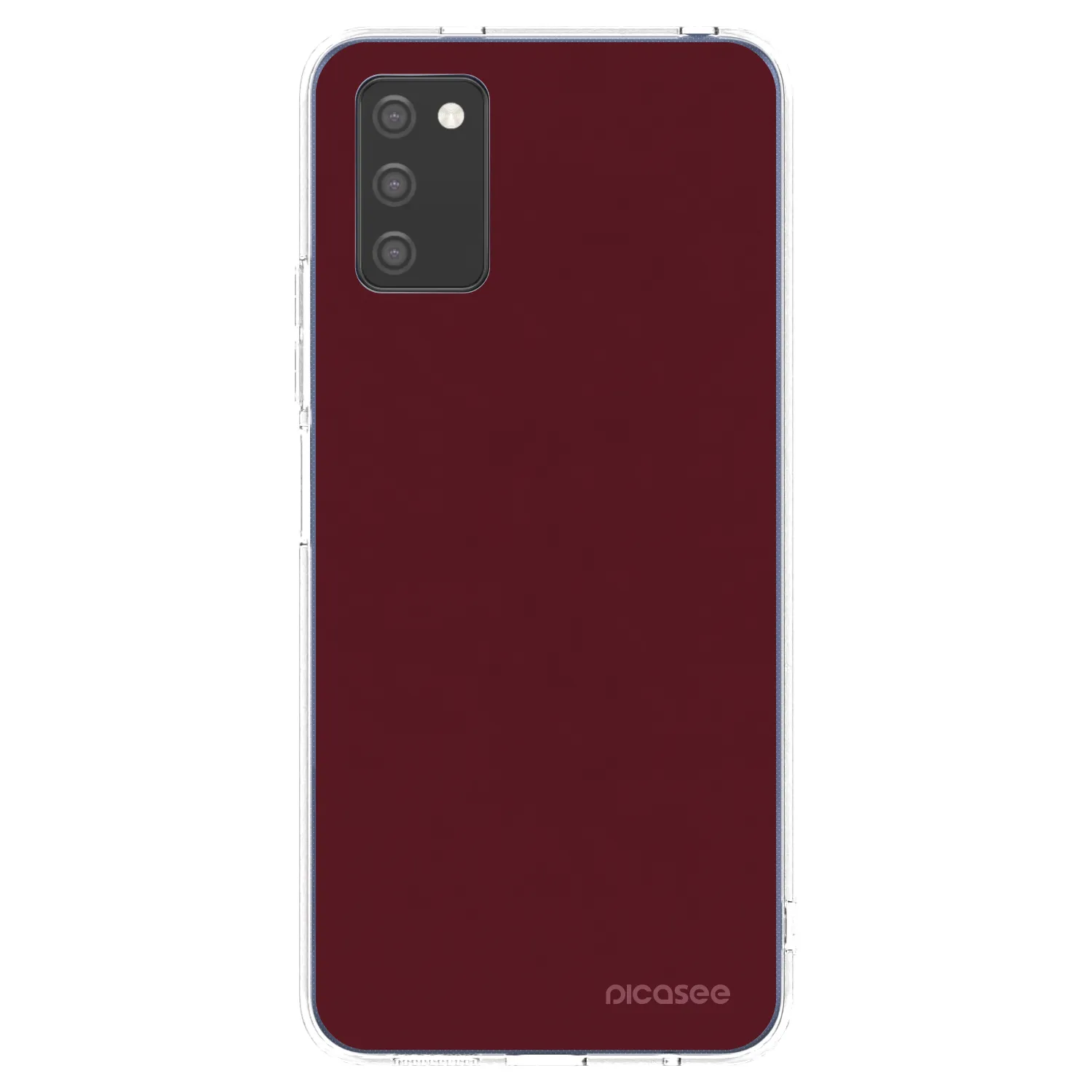 Picasee átlátszó szilikon tok az alábbi mobiltelefonokra Samsung Galaxy A02s A025G - Burgundy red