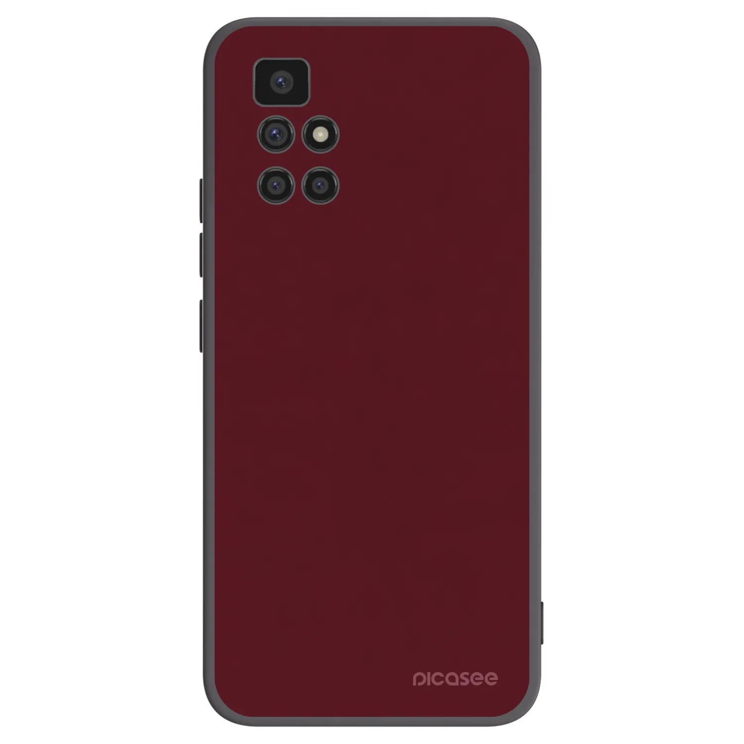 Picasee fekete szilikon tok az alábbi mobiltelefonokra Xiaomi Redmi 10 - Burgundy red