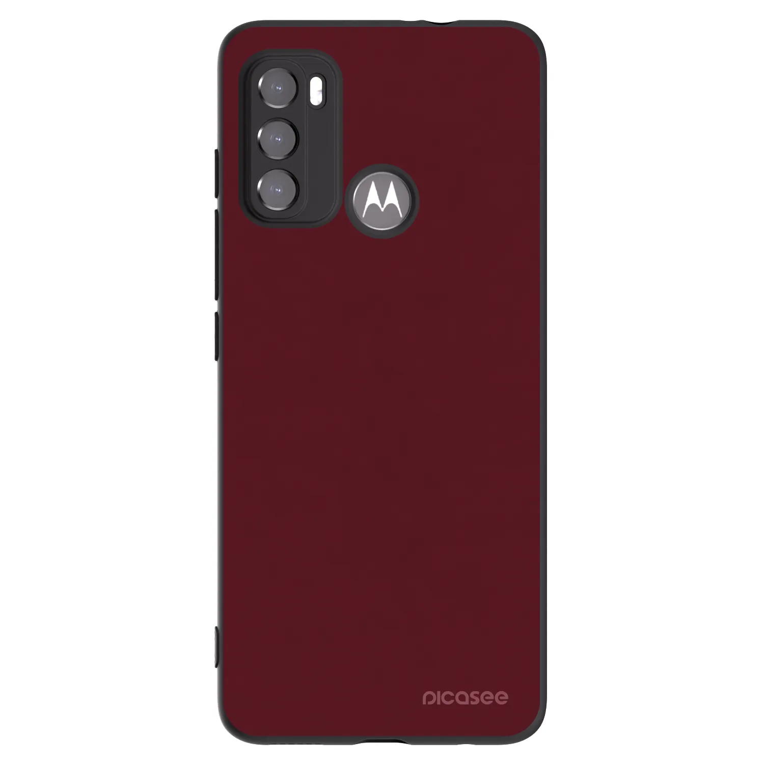 Picasee fekete szilikon tok az alábbi mobiltelefonokra Motorola Moto G60 - Burgundy red
