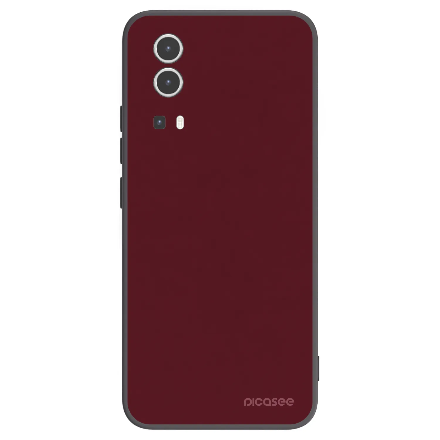 Picasee fekete szilikon tok az alábbi mobiltelefonokra Vivo Y72 5G - Burgundy red