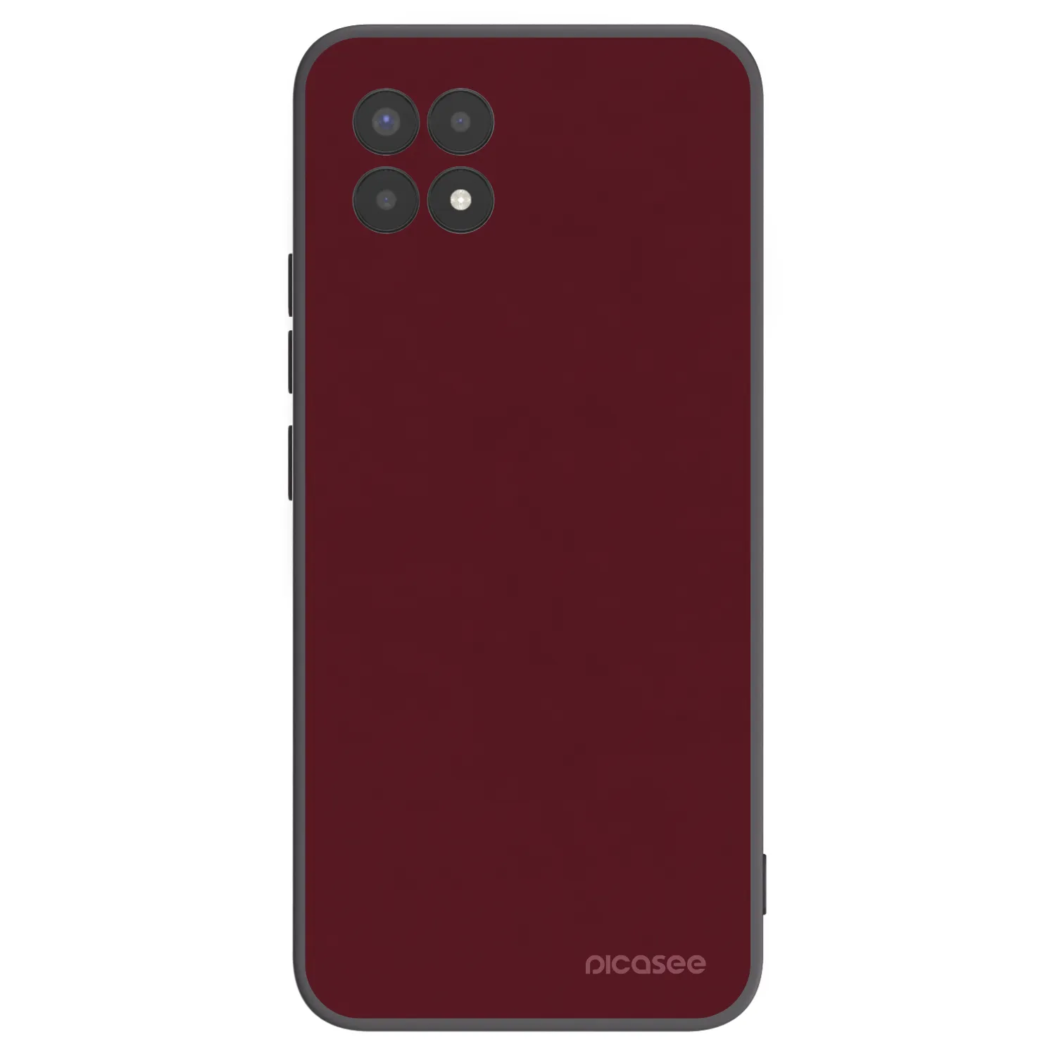 Picasee fekete szilikon tok az alábbi mobiltelefonokra Realme 8i - Burgundy red