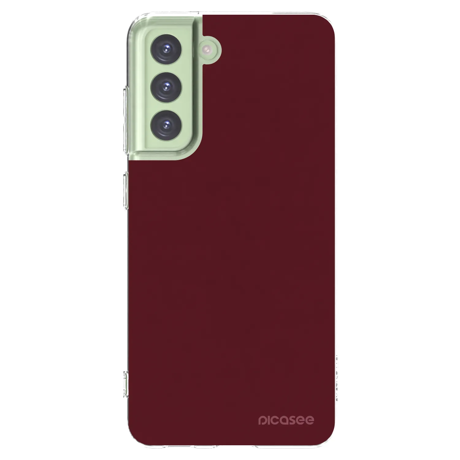 Picasee átlátszó szilikon tok az alábbi mobiltelefonokra Samsung Galaxy S21 FE 5G - Burgundy red