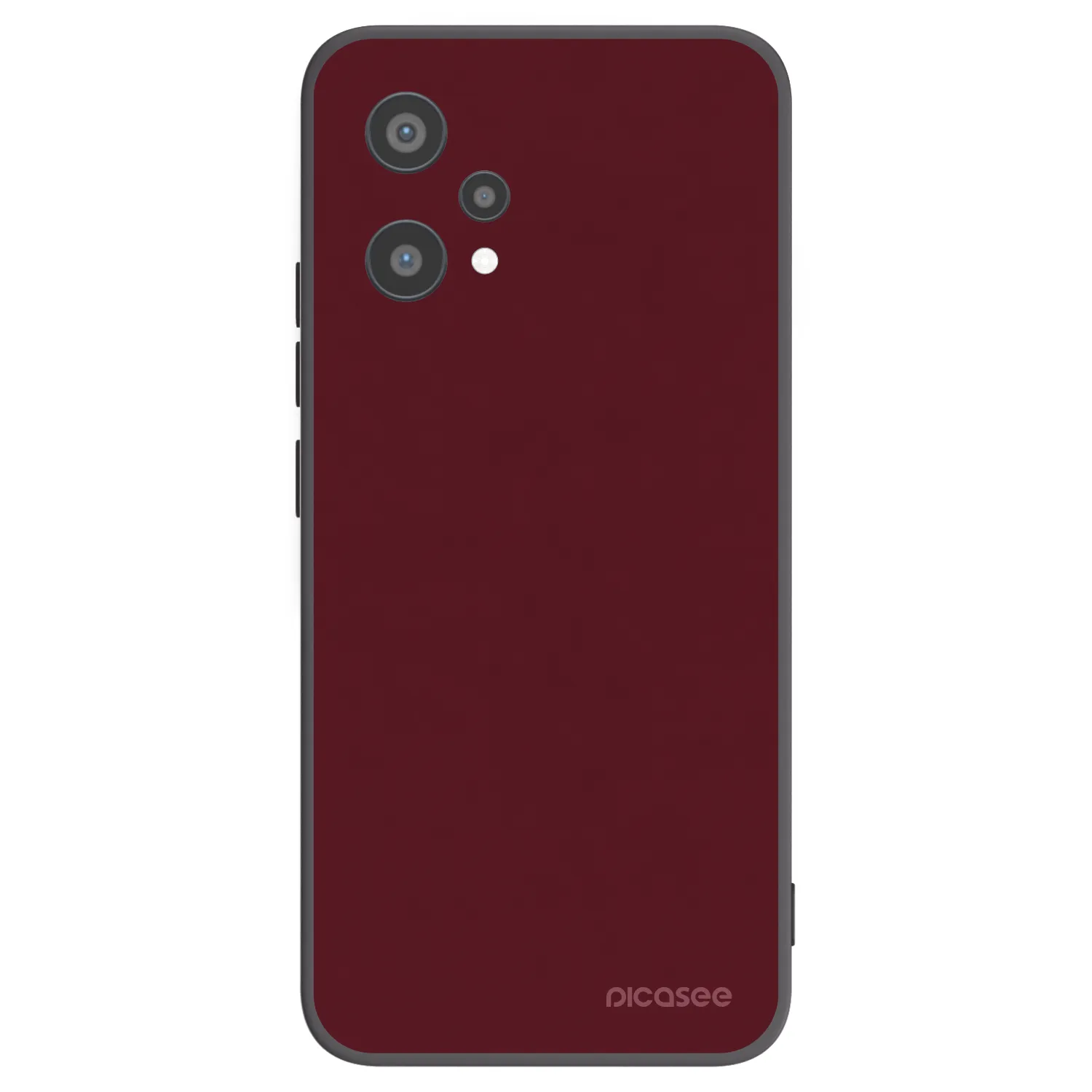 Picasee fekete szilikon tok az alábbi mobiltelefonokra Realme 9 Pro 5G - Burgundy red