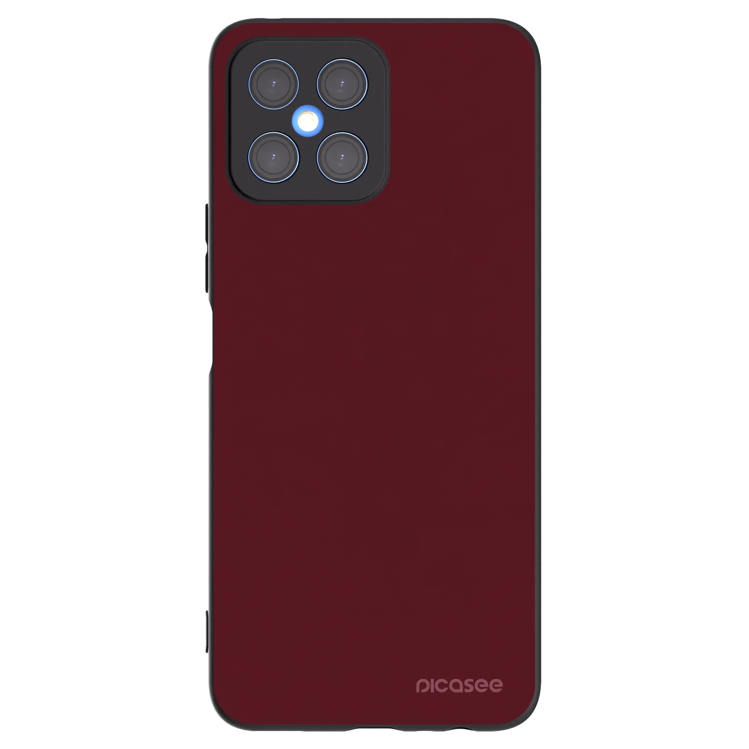 Picasee fekete szilikon tok az alábbi mobiltelefonokra Honor X8 4G - Burgundy red