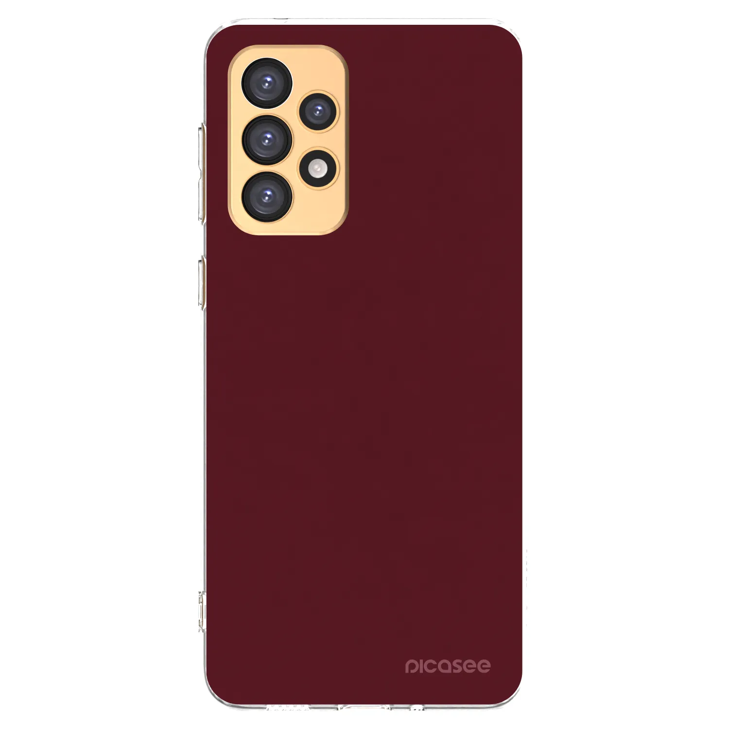 Picasee átlátszó szilikon tok az alábbi mobiltelefonokra Samsung Galaxy A33 5G A336 - Burgundy red