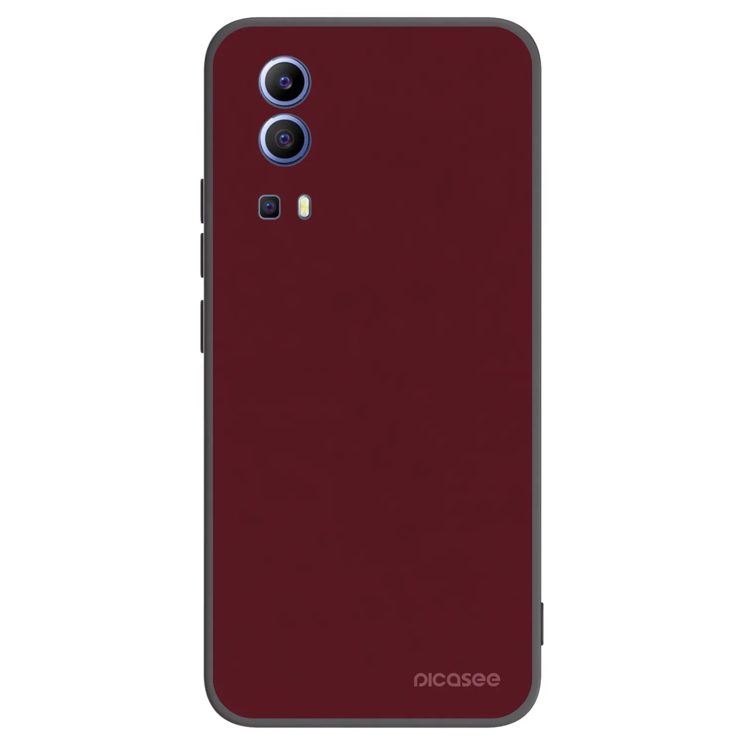 Picasee fekete szilikon tok az alábbi mobiltelefonokra Vivo Y52 5G - Burgundy red