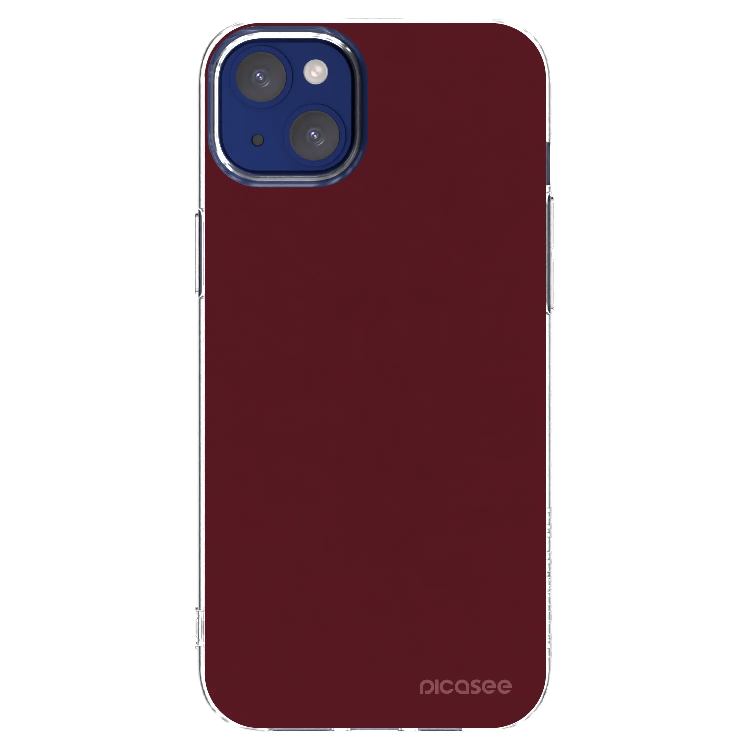 Picasee átlátszó szilikon tok az alábbi mobiltelefonokra Apple iPhone 14 Plus - Burgundy red