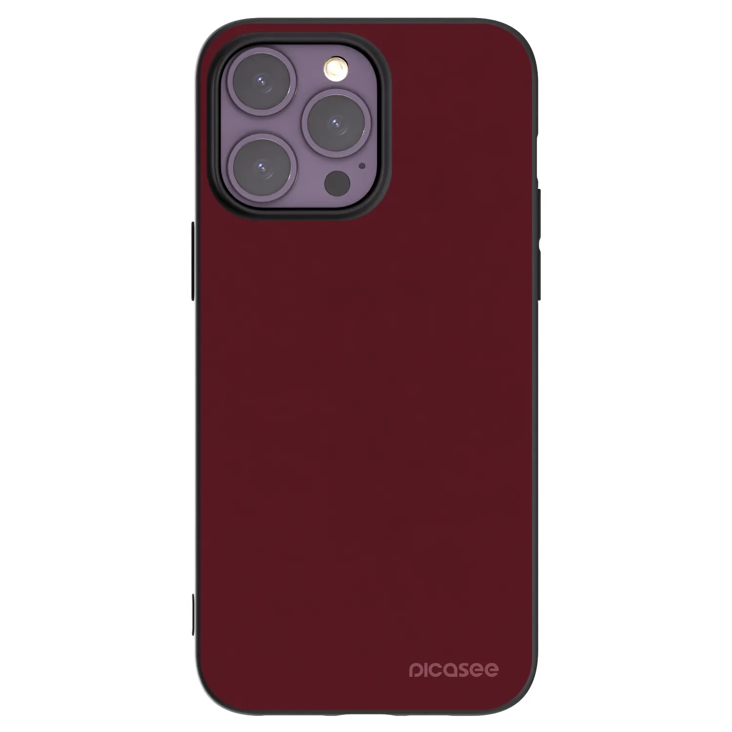 Picasee fekete szilikon tok az alábbi mobiltelefonokra Apple iPhone 14 Pro Max - Burgundy red