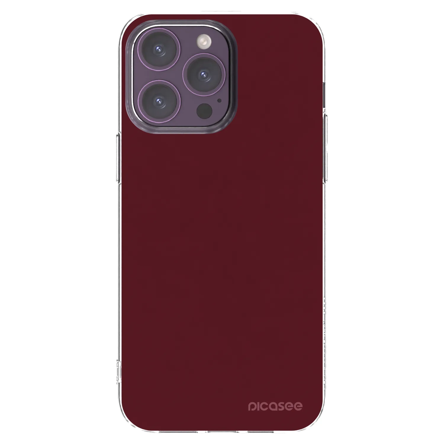 Picasee átlátszó szilikon tok az alábbi mobiltelefonokra Apple iPhone 14 Pro Max - Burgundy red