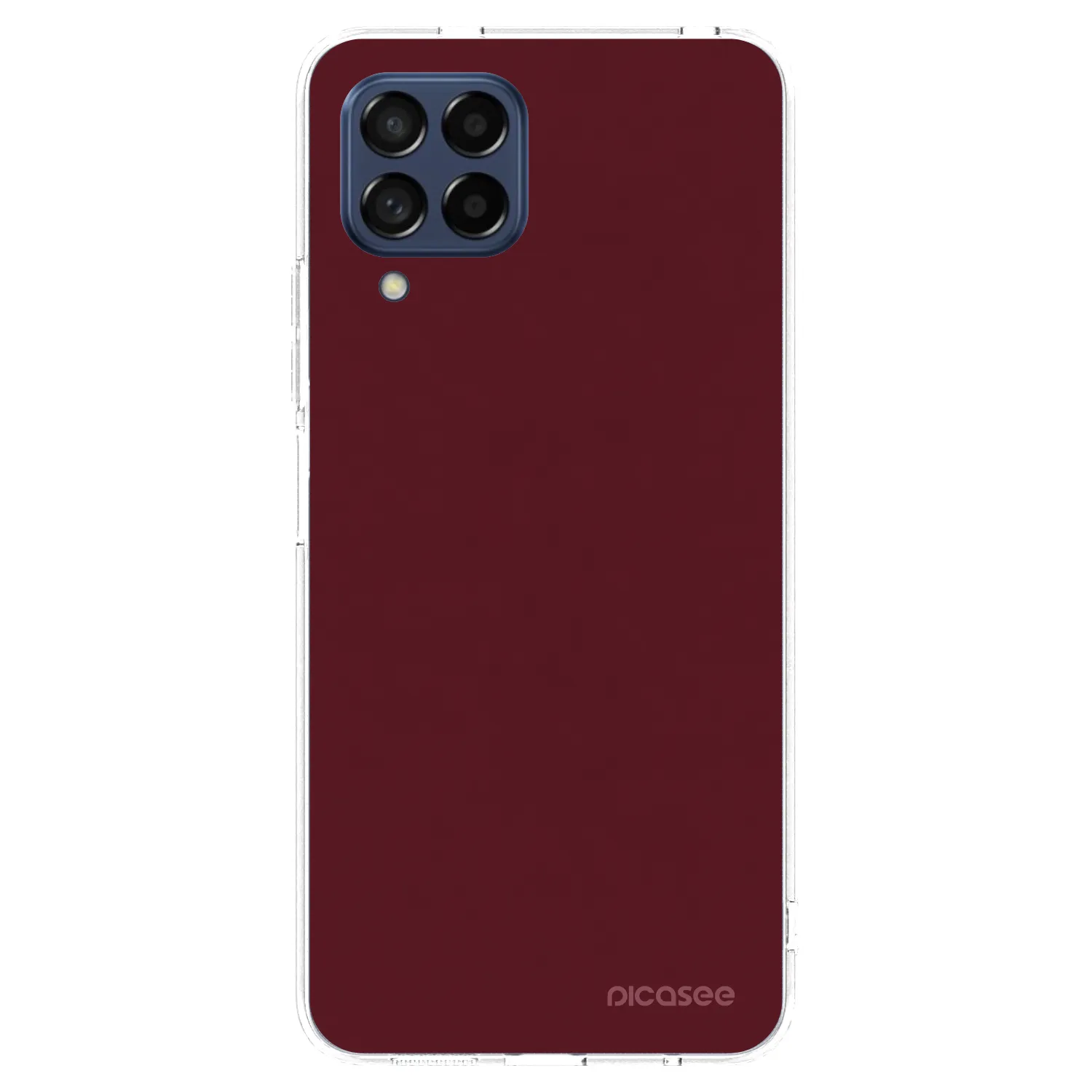 Picasee átlátszó szilikon tok az alábbi mobiltelefonokra Samsung Galaxy M53 5G - Burgundy red
