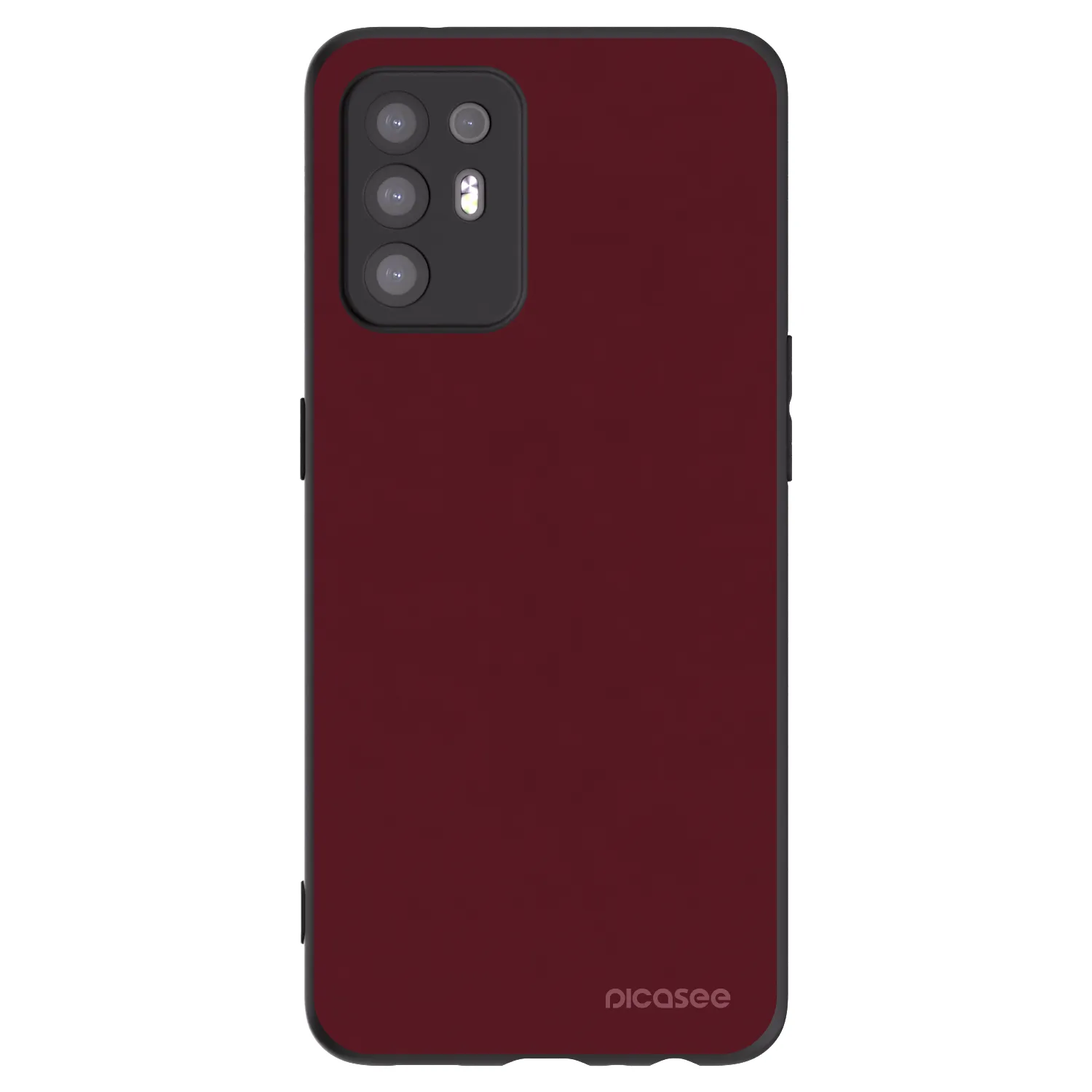 Picasee fekete szilikon tok az alábbi mobiltelefonokra OPPO A94 5G - Burgundy red