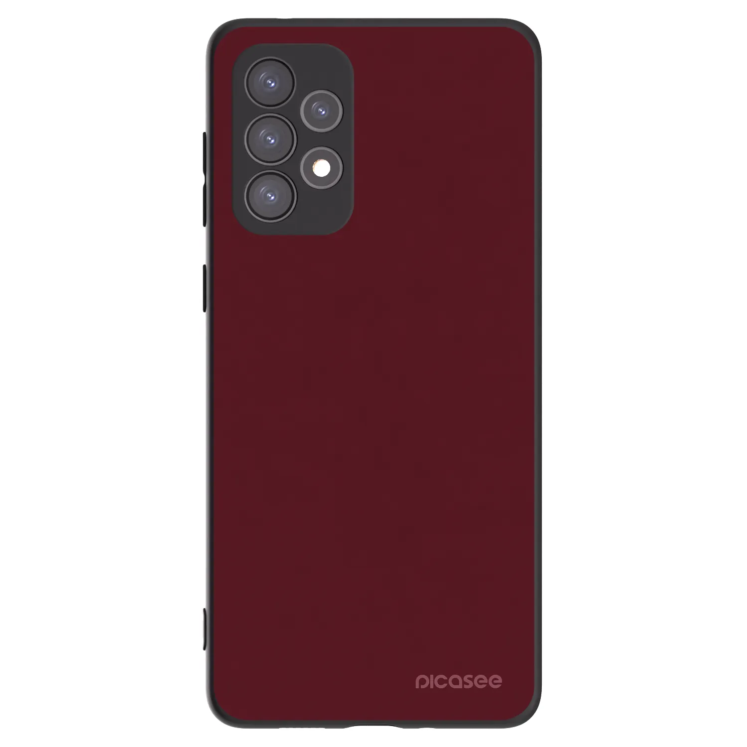 Picasee fekete szilikon tok az alábbi mobiltelefonokra Samsung Galaxy A73 5G - Burgundy red