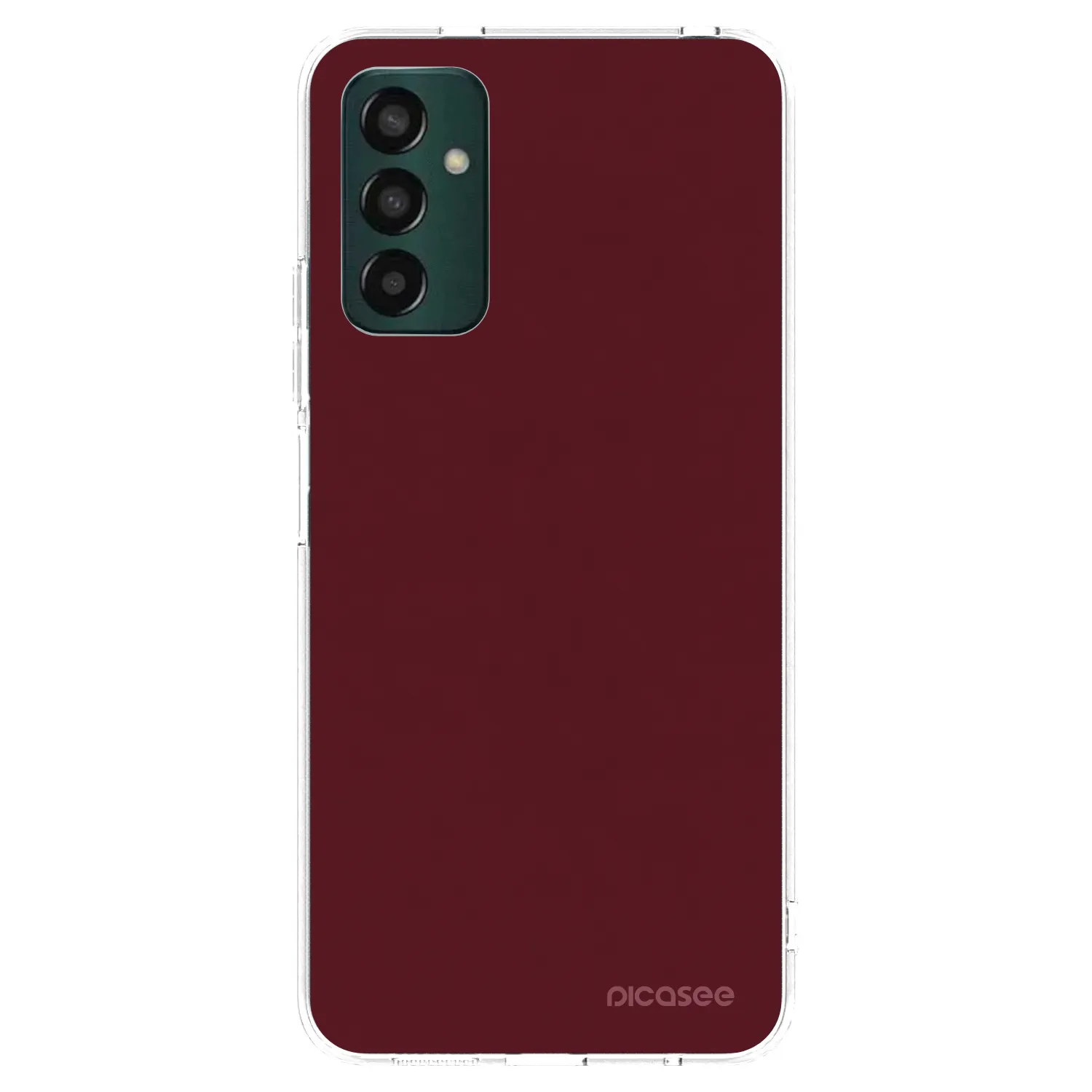 Picasee átlátszó szilikon tok az alábbi mobiltelefonokra Samsung Galaxy M23 5G - Burgundy red