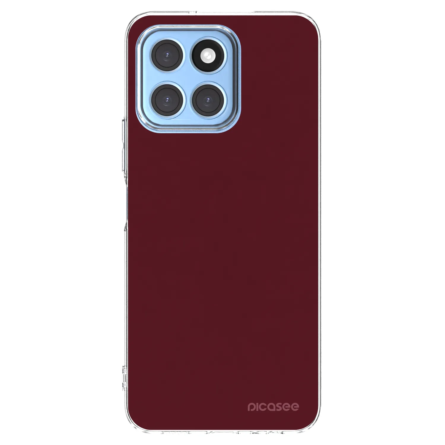 Picasee átlátszó szilikon tok az alábbi mobiltelefonokra Honor X6 - Burgundy red