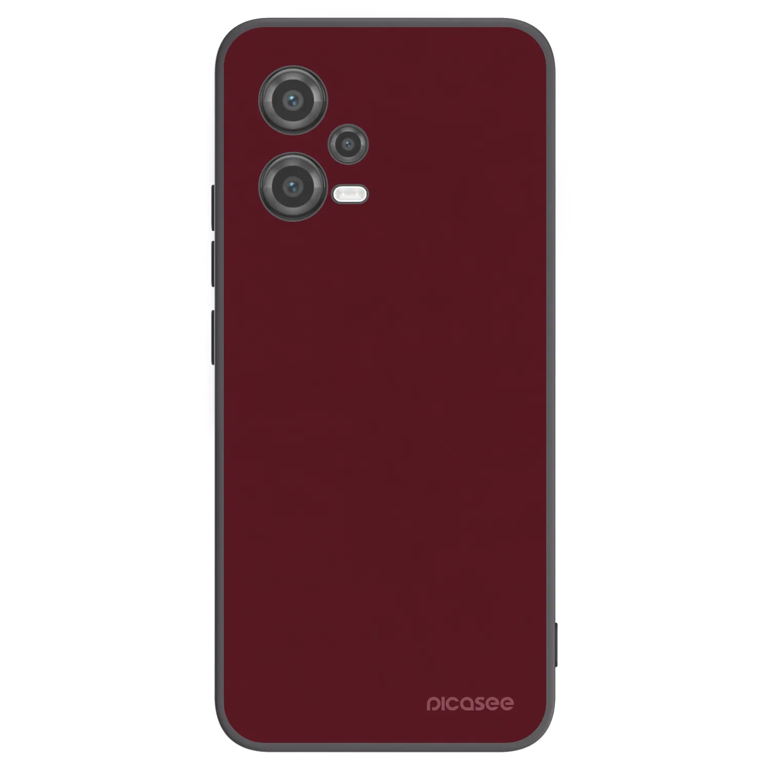 Picasee fekete szilikon tok az alábbi mobiltelefonokra Xiaomi Poco X5 - Burgundy red