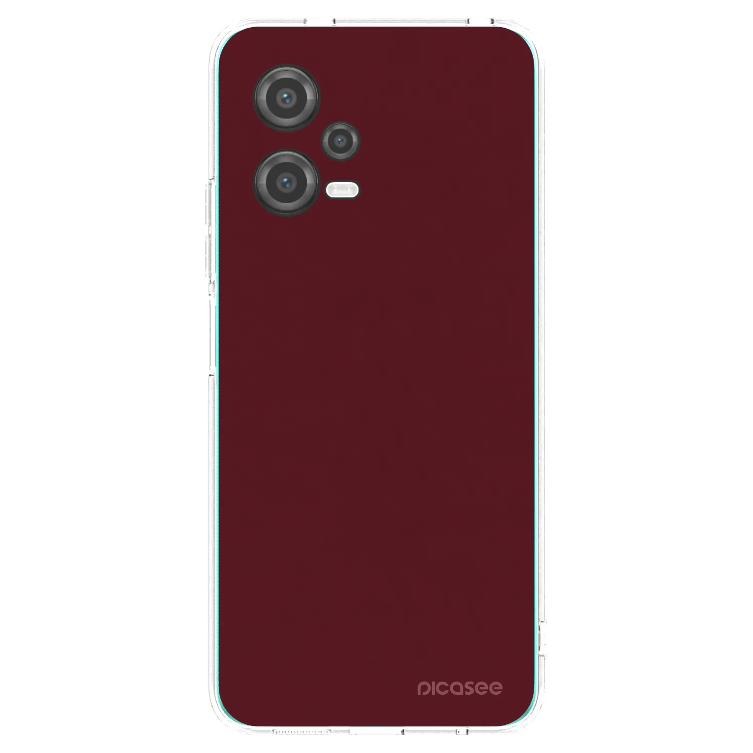 Picasee átlátszó szilikon tok az alábbi mobiltelefonokra Xiaomi Poco X5 - Burgundy red