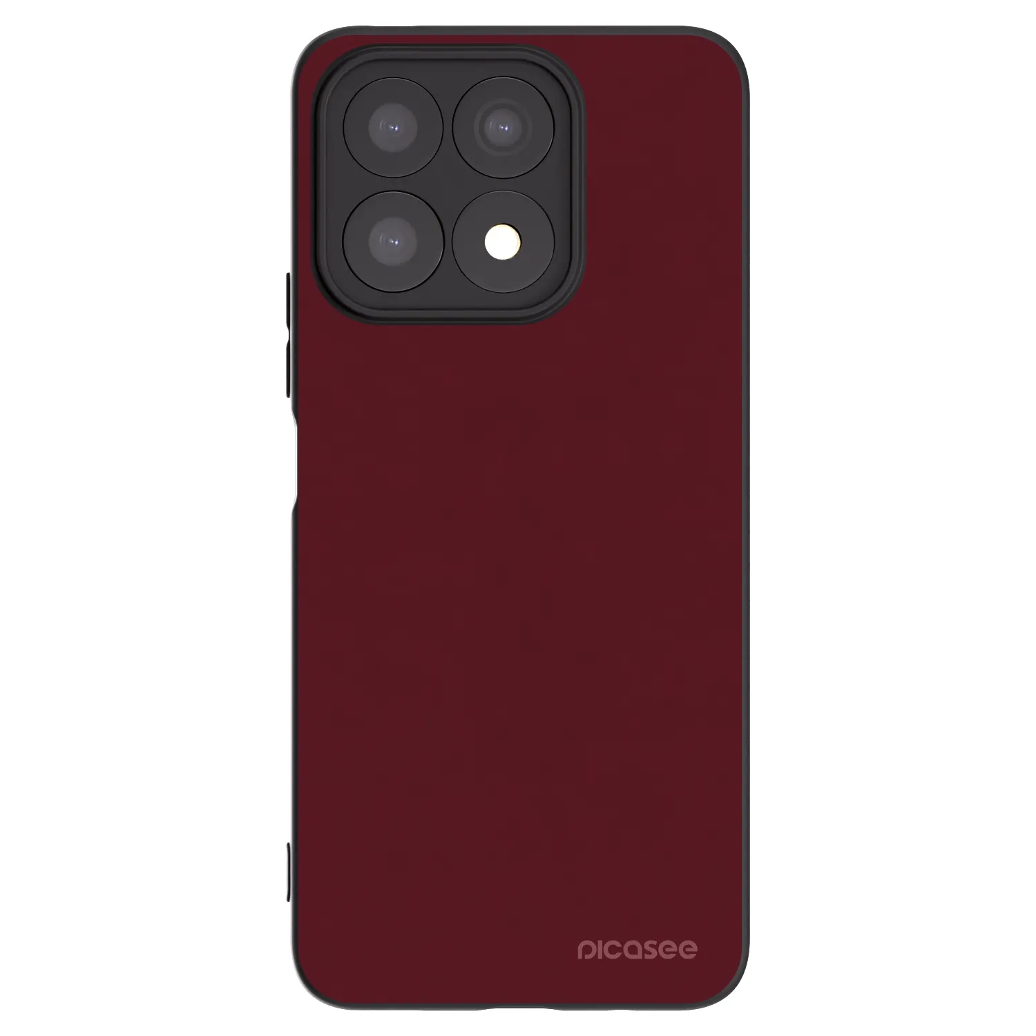 Picasee fekete szilikon tok az alábbi mobiltelefonokra Honor X8a - Burgundy red