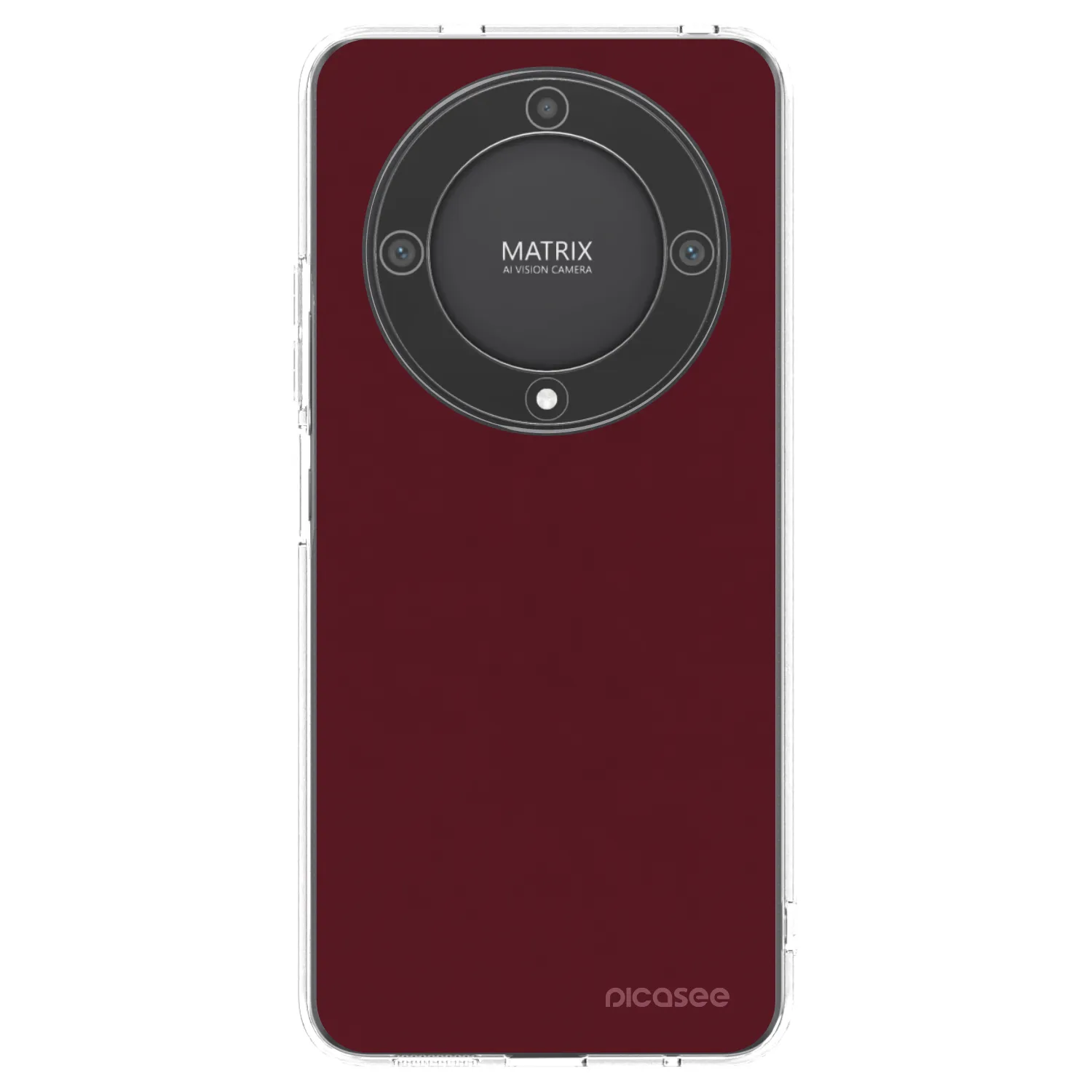 Picasee átlátszó szilikon tok az alábbi mobiltelefonokra Honor Magic5 Lite 5G - Burgundy red
