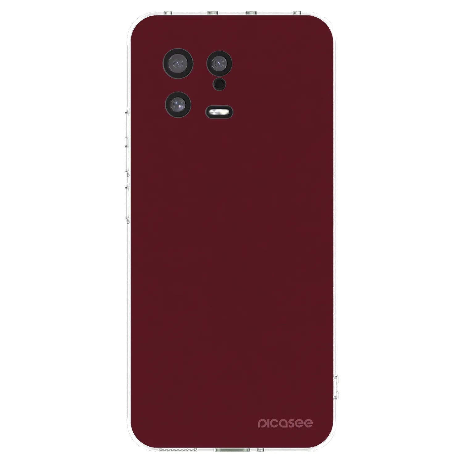Picasee átlátszó szilikon tok az alábbi mobiltelefonokra Xiaomi 13 - Burgundy red