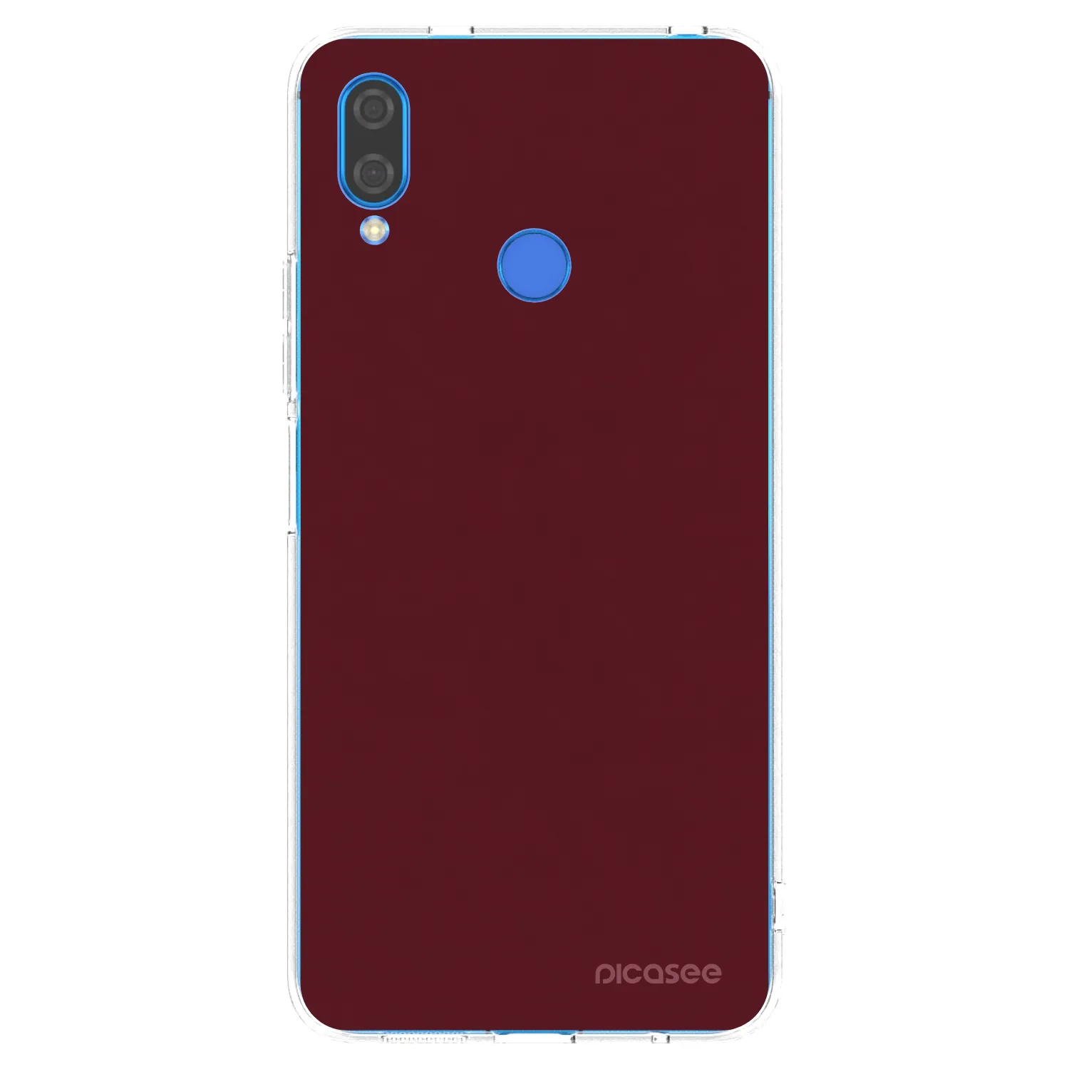 Picasee átlátszó szilikon tok az alábbi mobiltelefonokra Huawei Nova 3 - Burgundy red