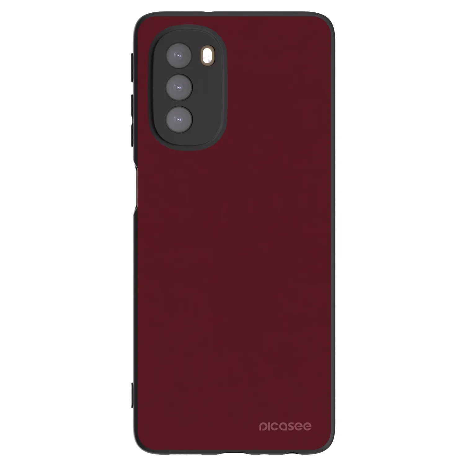 Picasee fekete szilikon tok az alábbi mobiltelefonokra Motorola Moto G51 - Burgundy red