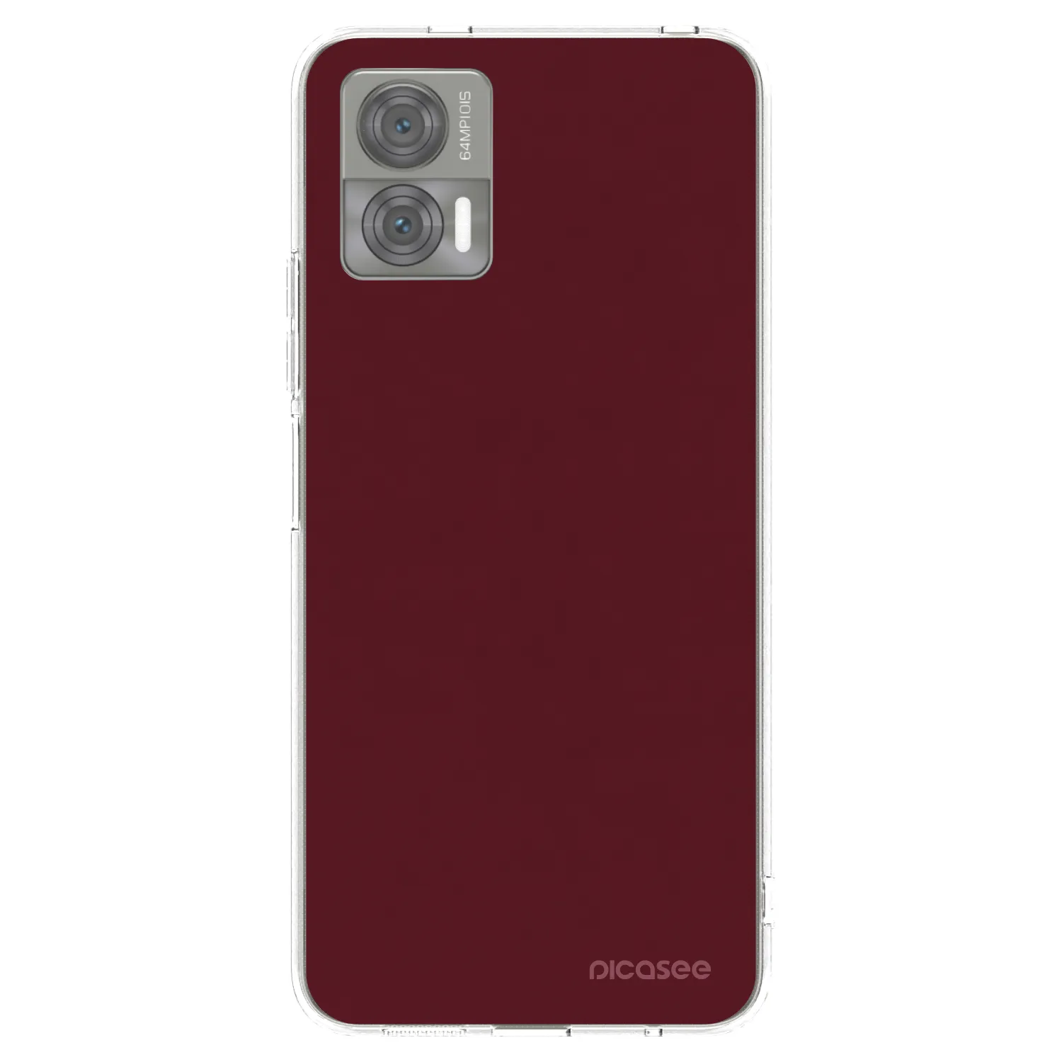 Picasee átlátszó szilikon tok az alábbi mobiltelefonokra Motorola Edge 30 Neo - Burgundy red