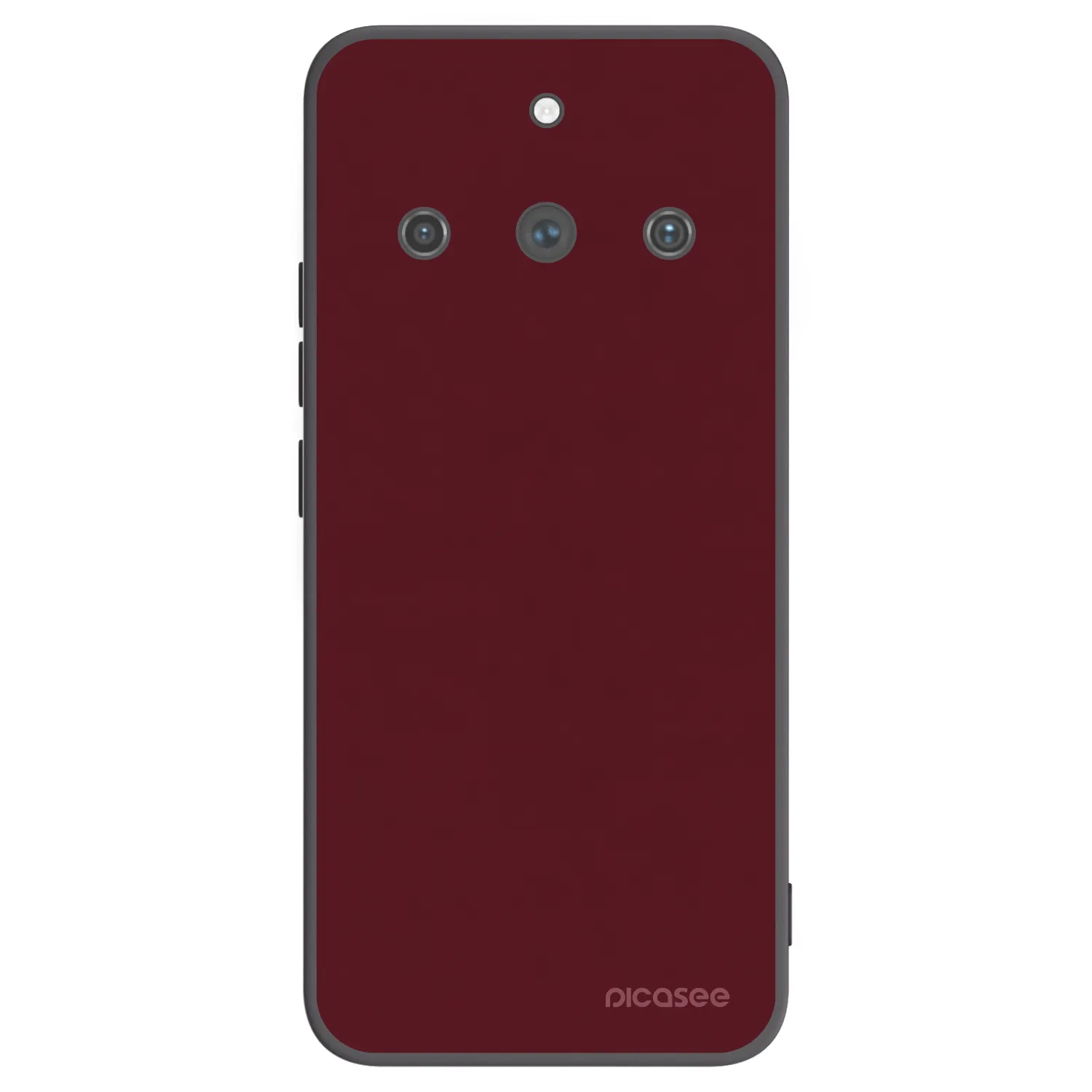 Picasee fekete szilikon tok az alábbi mobiltelefonokra Realme 11 Pro+ - Burgundy red