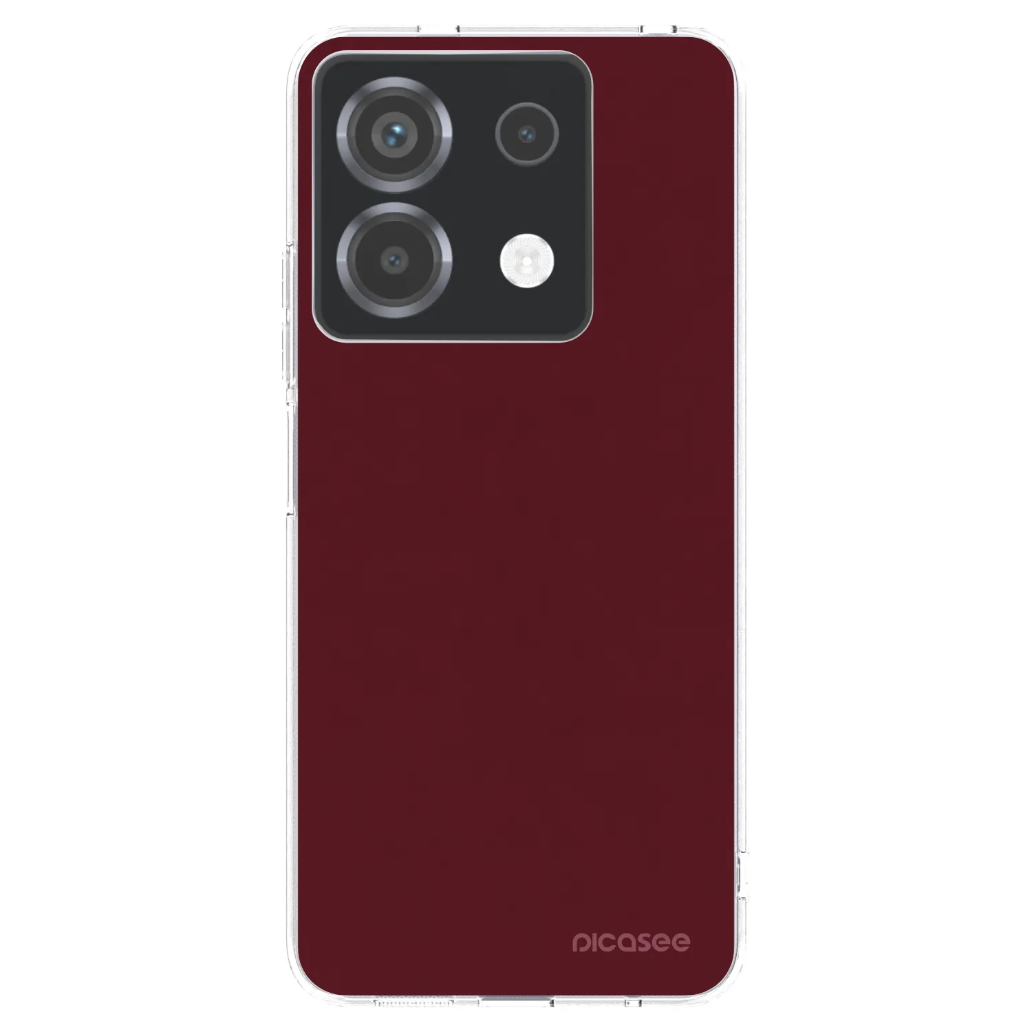 Picasee átlátszó szilikon tok az alábbi mobiltelefonokra Xiaomi Poco X6 - Burgundy red