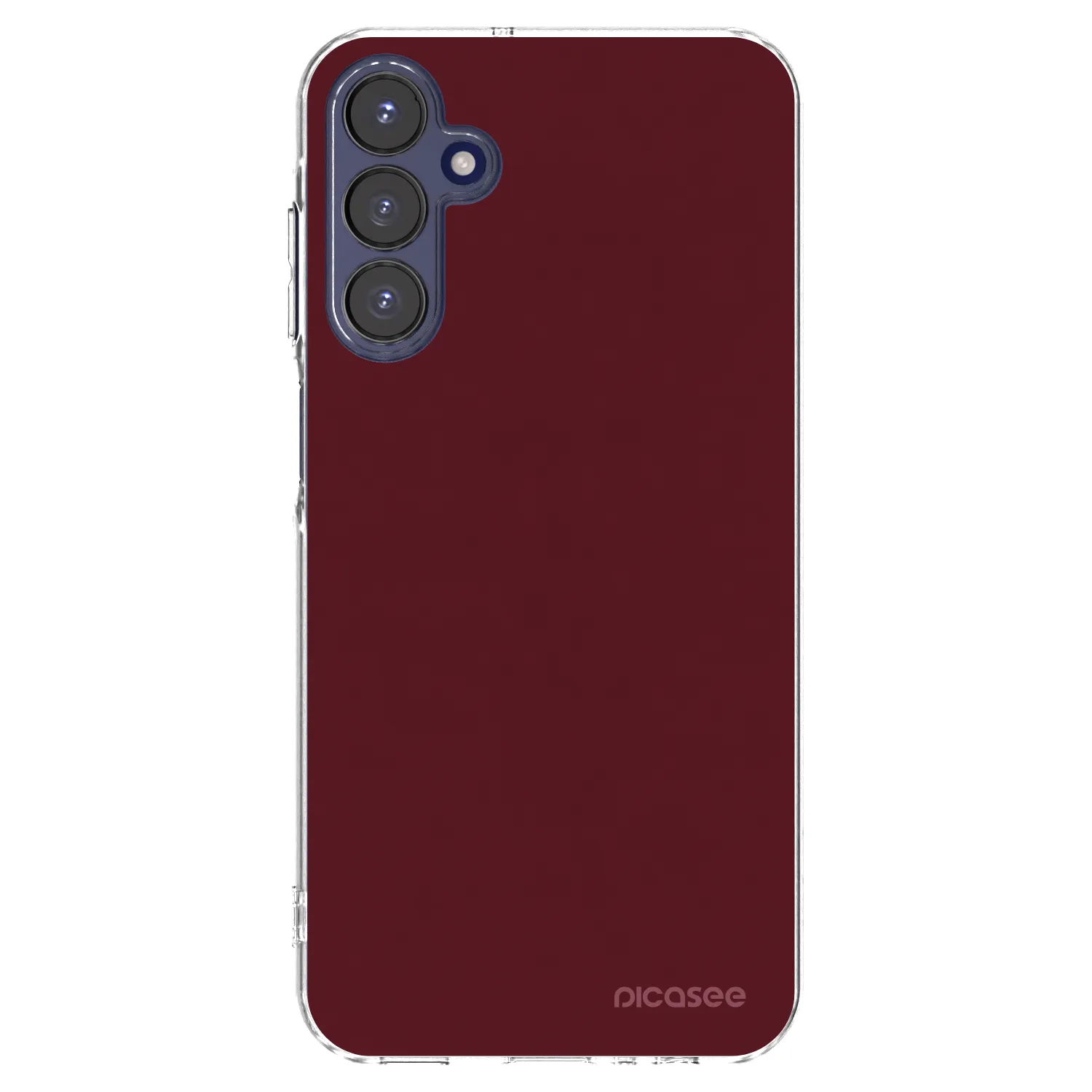 Picasee átlátszó szilikon tok az alábbi mobiltelefonokra Samsung Galaxy A15 A155F 4G - Burgundy red
