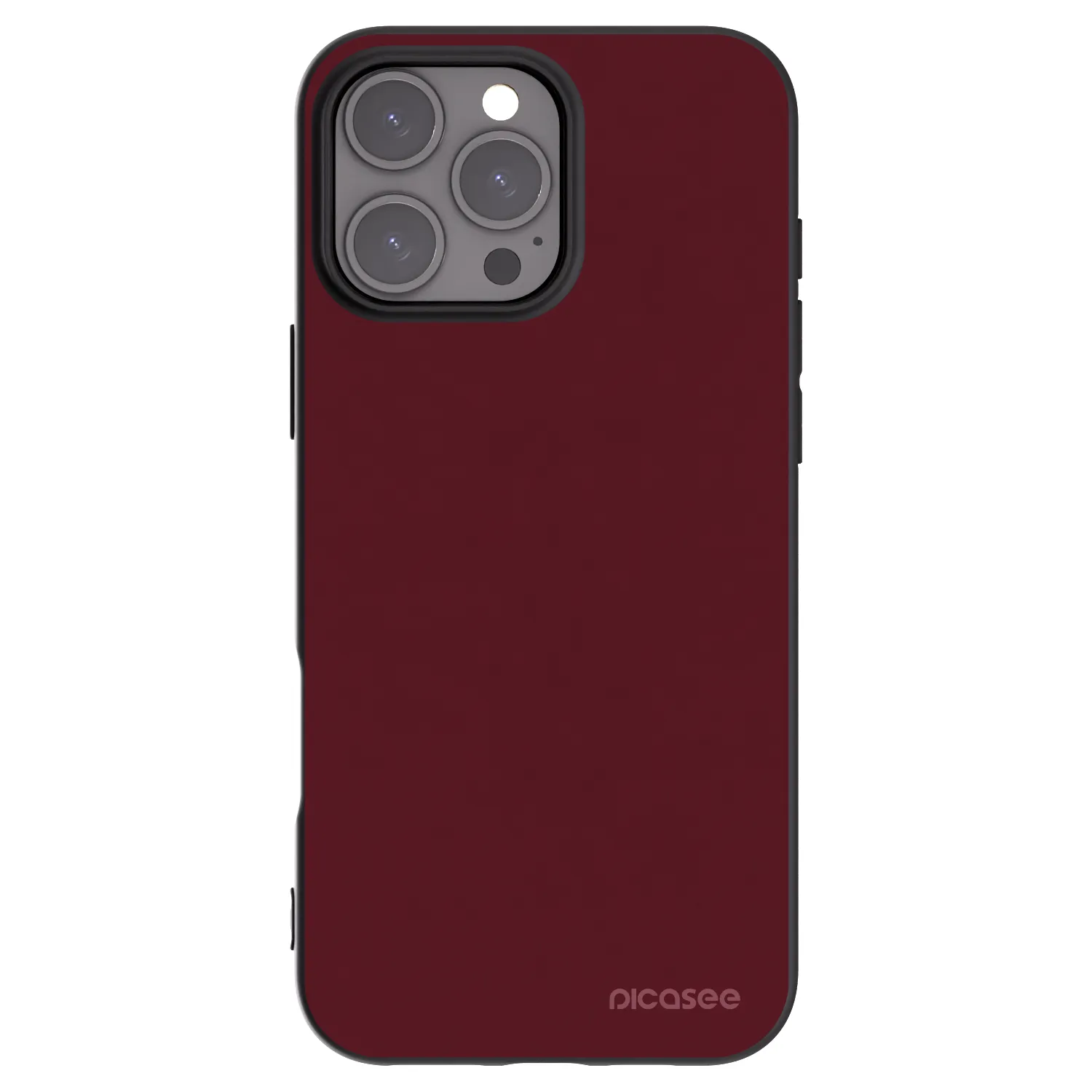 Picasee fekete szilikon tok az alábbi mobiltelefonokra Apple iPhone 16 Pro Max - Burgundy red