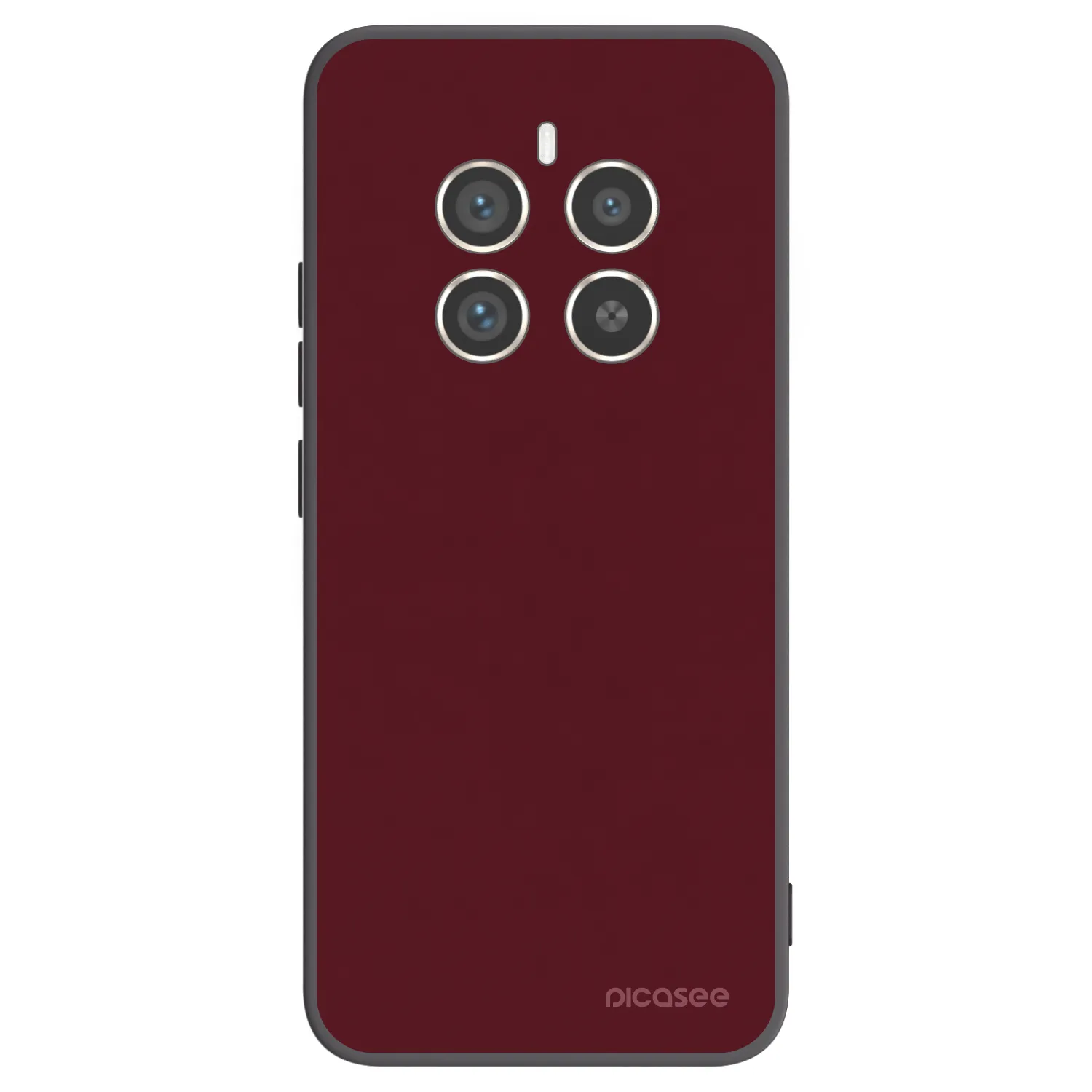 Picasee fekete szilikon tok az alábbi mobiltelefonokra Realme 12 Pro 5G - Burgundy red