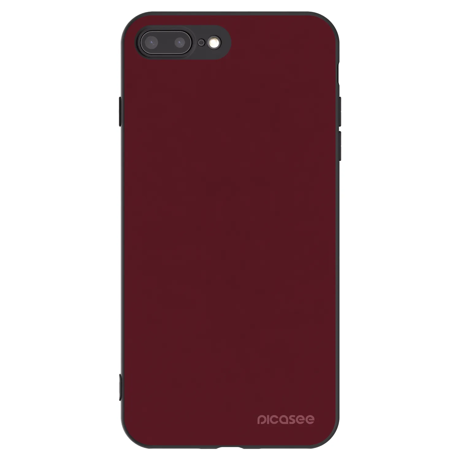 Picasee fekete szilikon tok az alábbi mobiltelefonokra Apple iPhone 8 Plus - Burgundy red