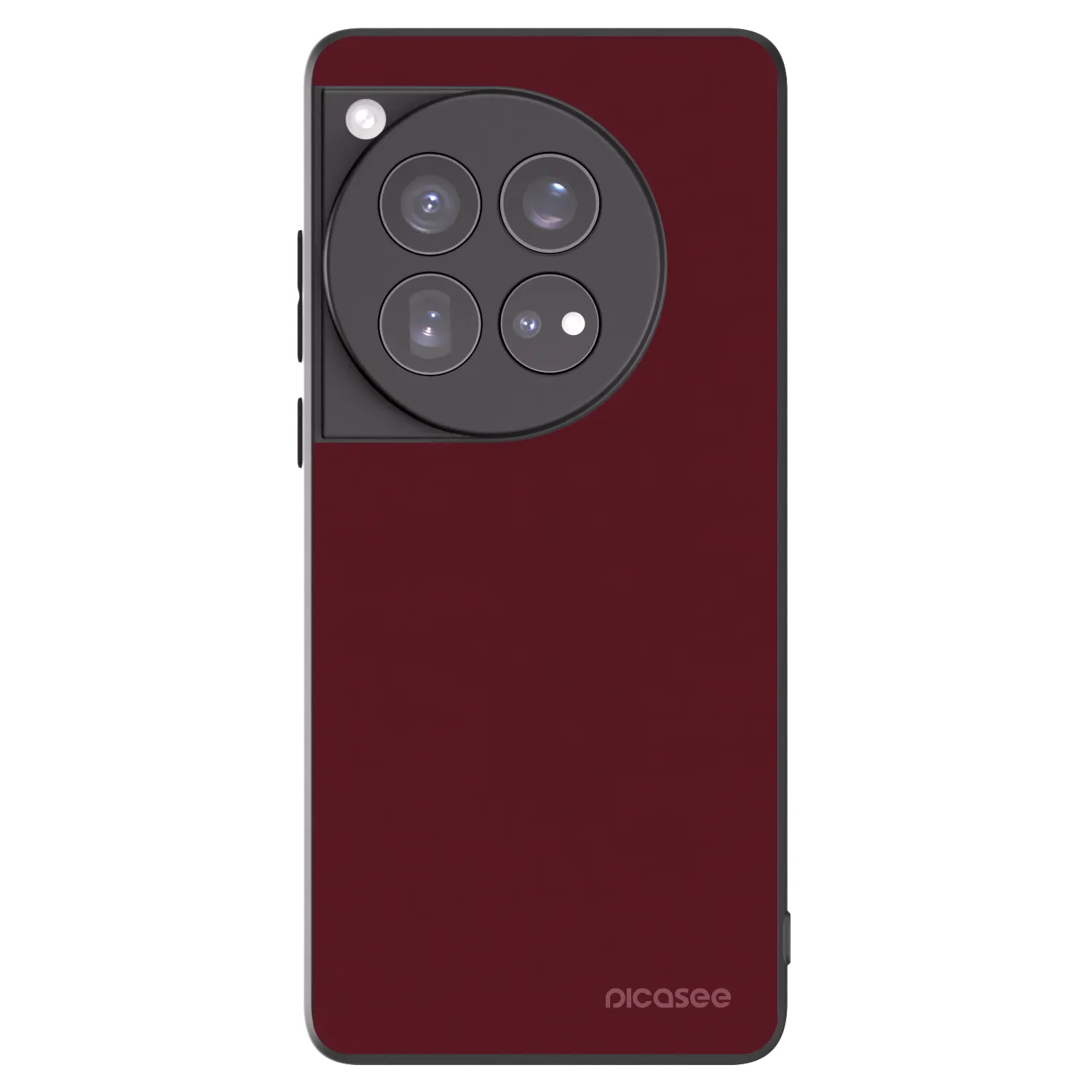 Picasee fekete szilikon tok az alábbi mobiltelefonokra OnePlus 12 5G - Burgundy red