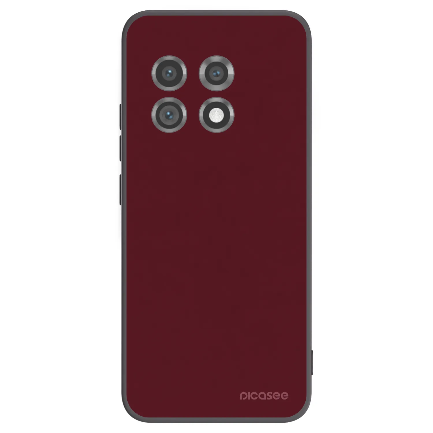Picasee fekete szilikon tok az alábbi mobiltelefonokra OnePlus 11 5G - Burgundy red