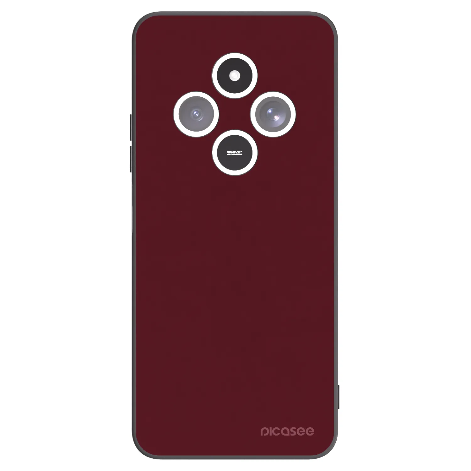 Picasee fekete szilikon tok az alábbi mobiltelefonokra Xiaomi Redmi 14C - Burgundy red