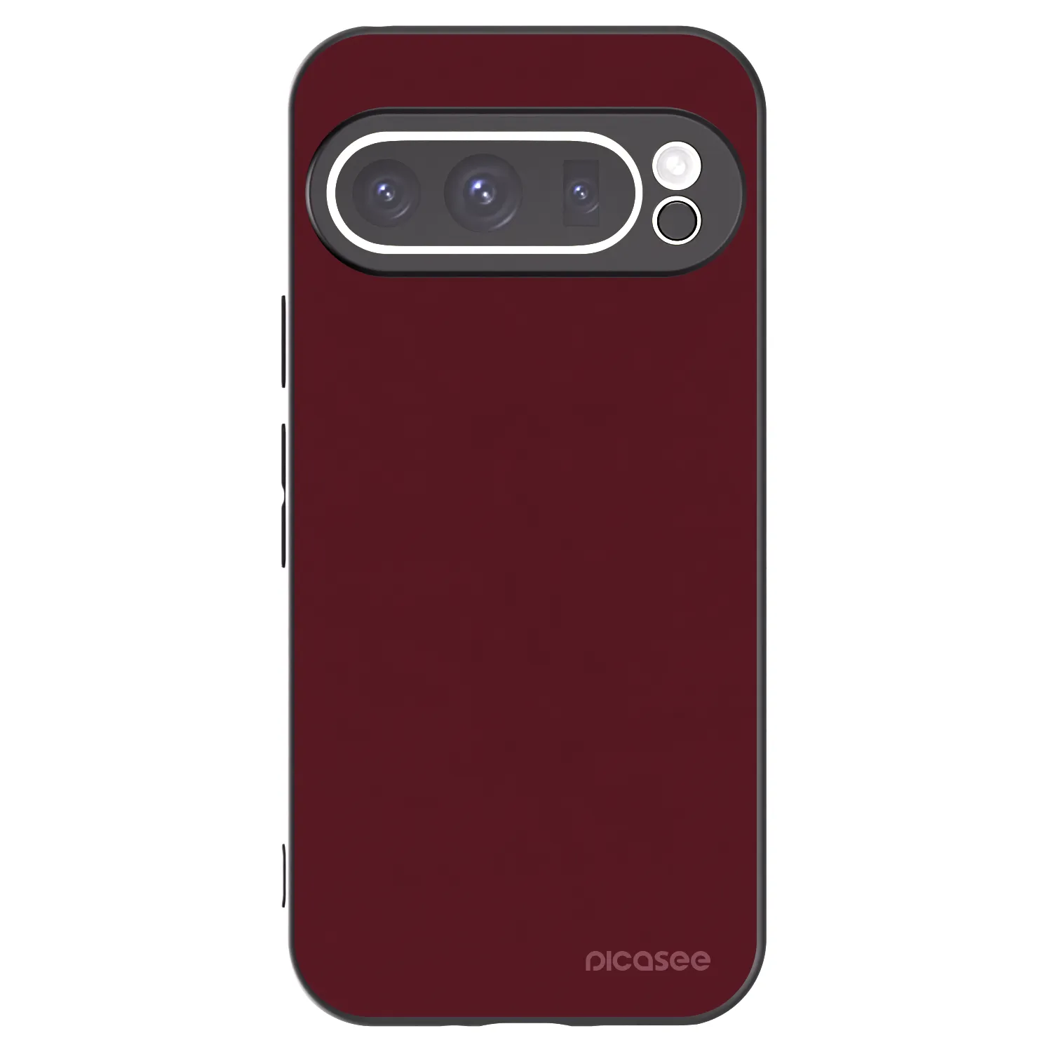 Picasee fekete szilikon tok az alábbi mobiltelefonokra Google Pixel 9 Pro - Burgundy red