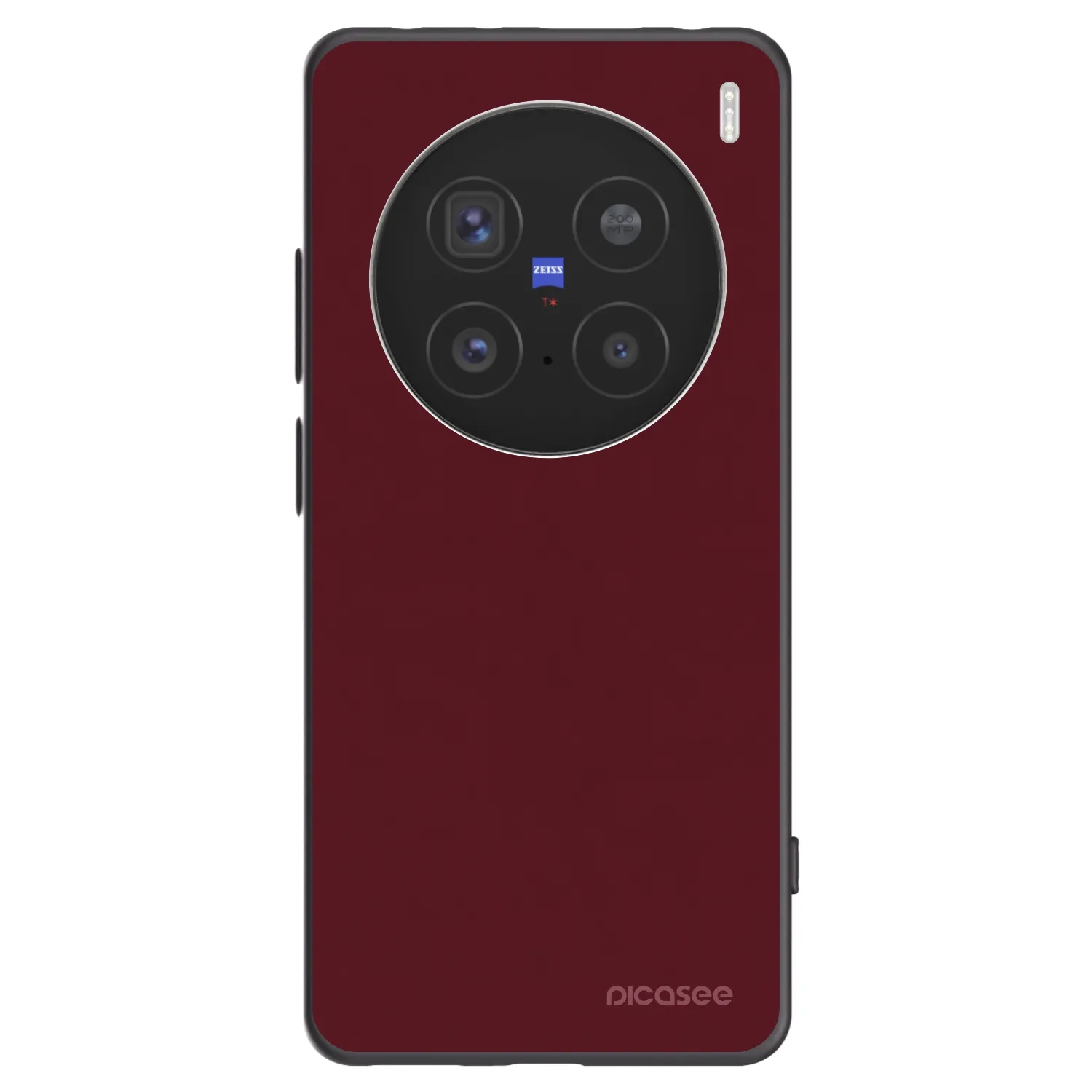 Picasee fekete szilikon tok az alábbi mobiltelefonokra Vivo X200 Pro - Burgundy red