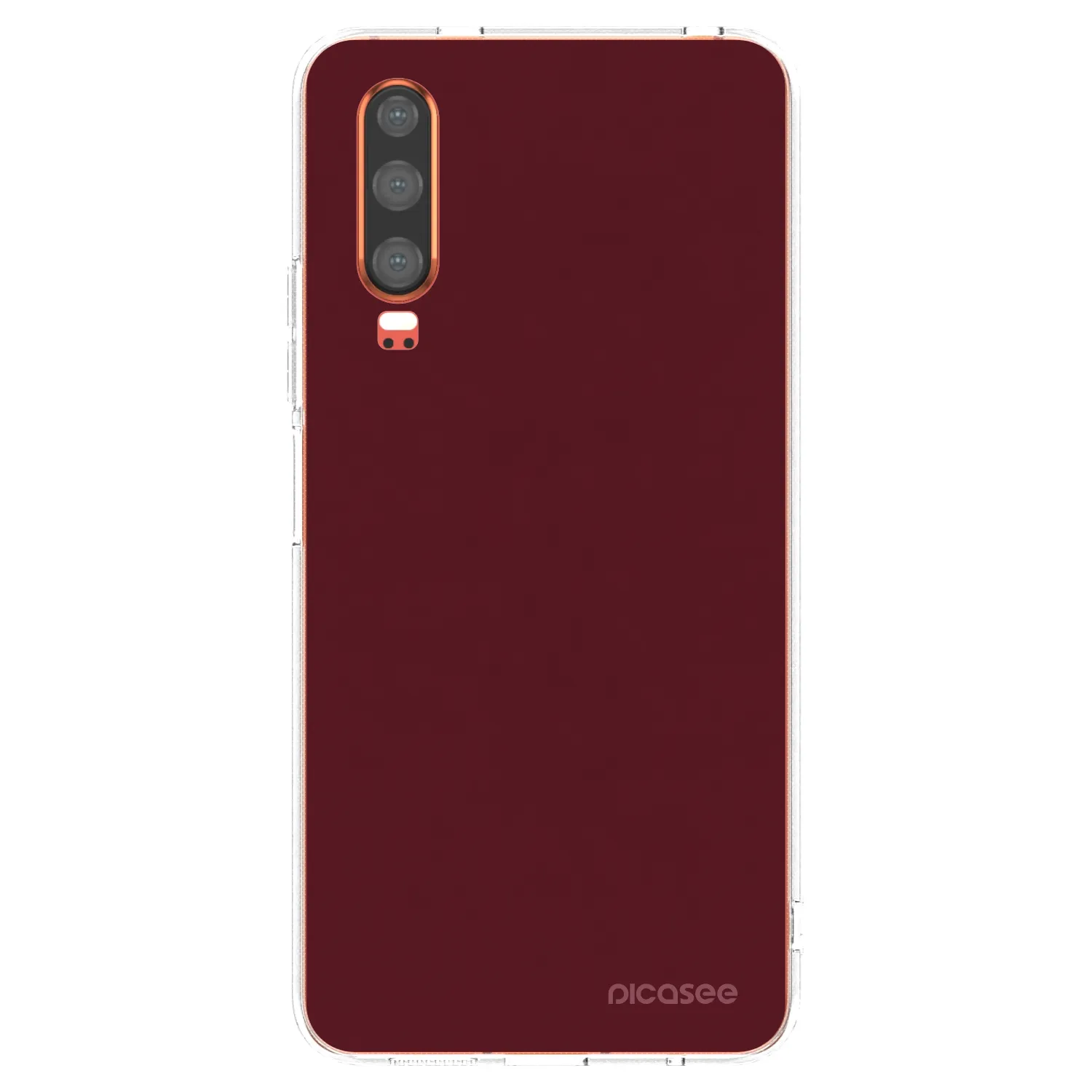 Picasee átlátszó szilikon tok az alábbi mobiltelefonokra Huawei P30 - Burgundy red