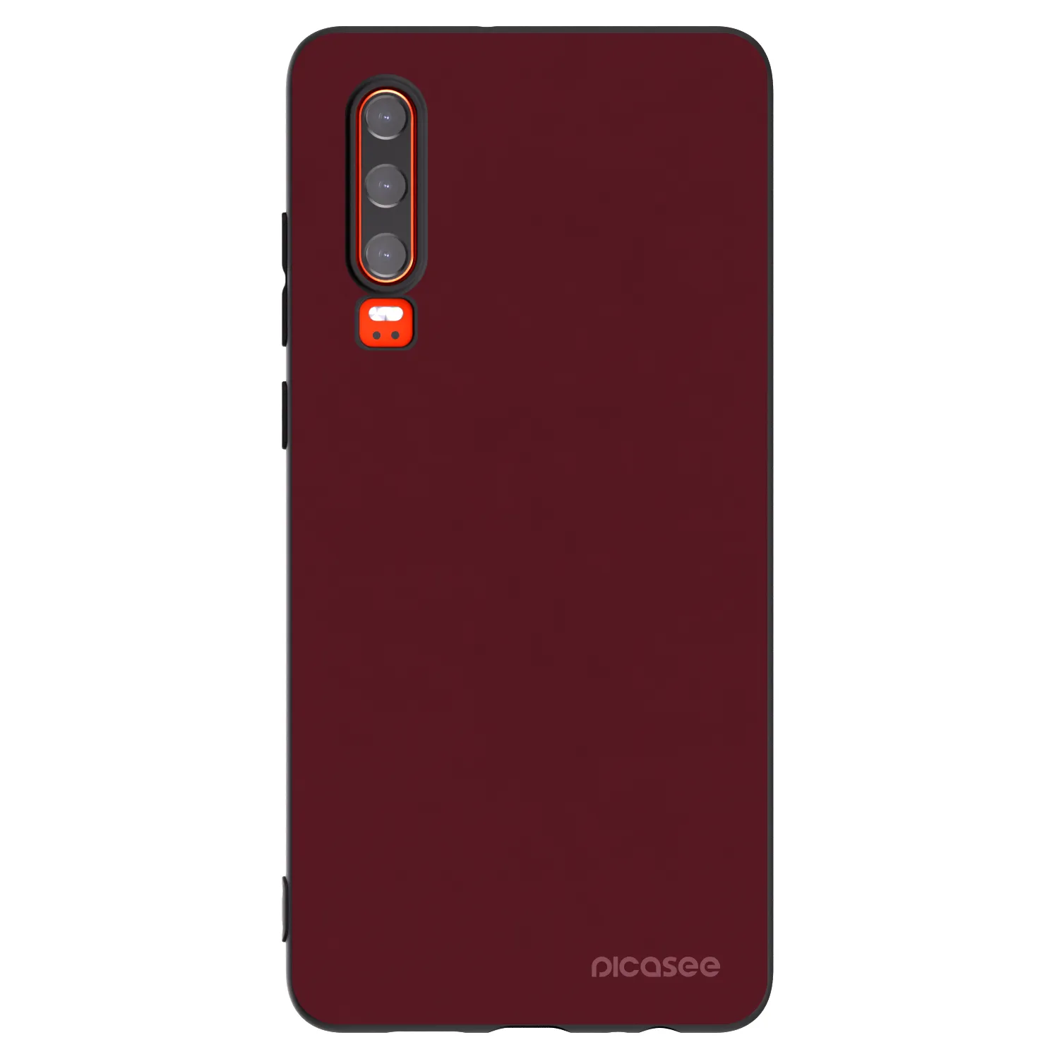 Picasee fekete szilikon tok az alábbi mobiltelefonokra Huawei P30 - Burgundy red