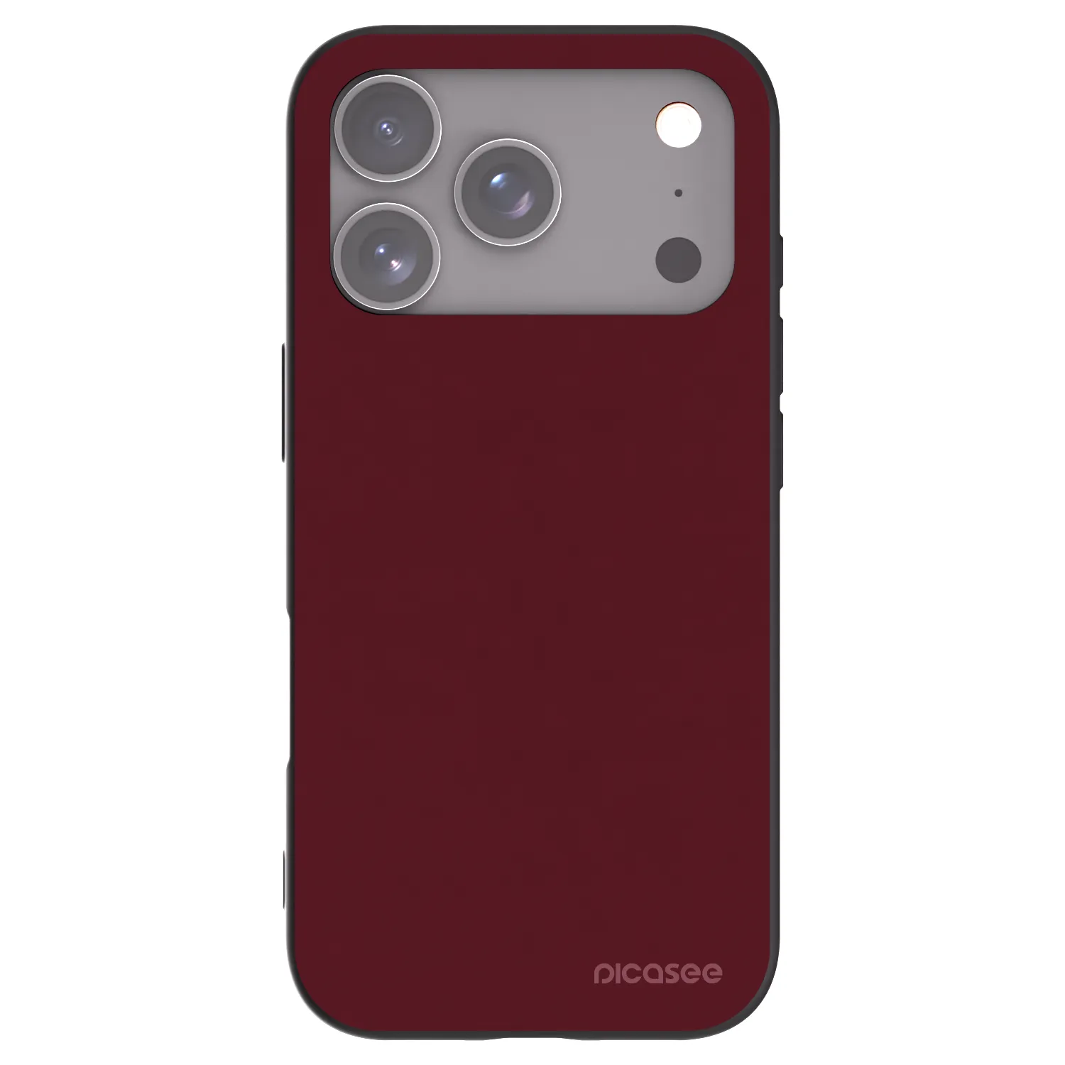 Picasee fekete szilikon tok az alábbi mobiltelefonokra Apple iPhone 17 Pro - Burgundy red