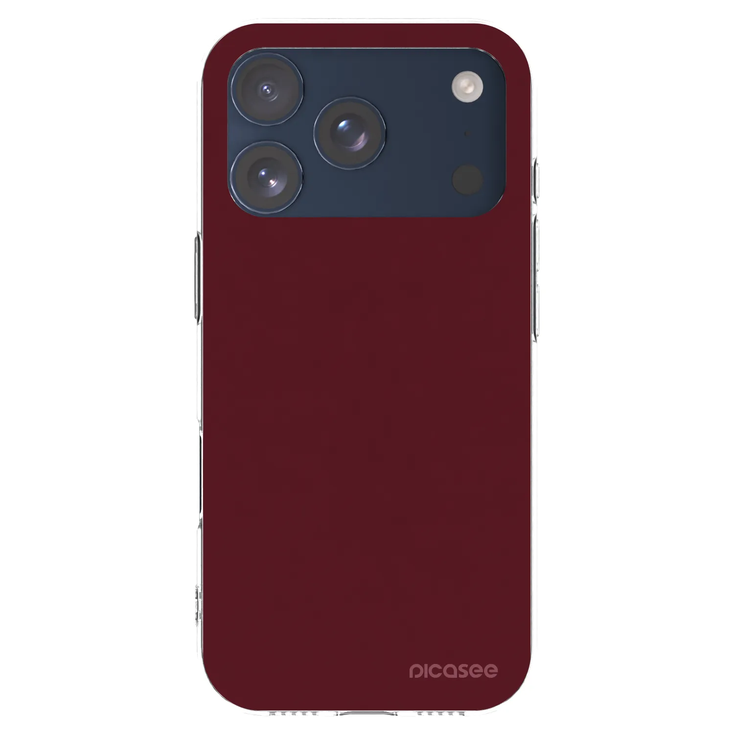 Picasee átlátszó szilikon tok az alábbi mobiltelefonokra Apple iPhone 17 Pro - Burgundy red