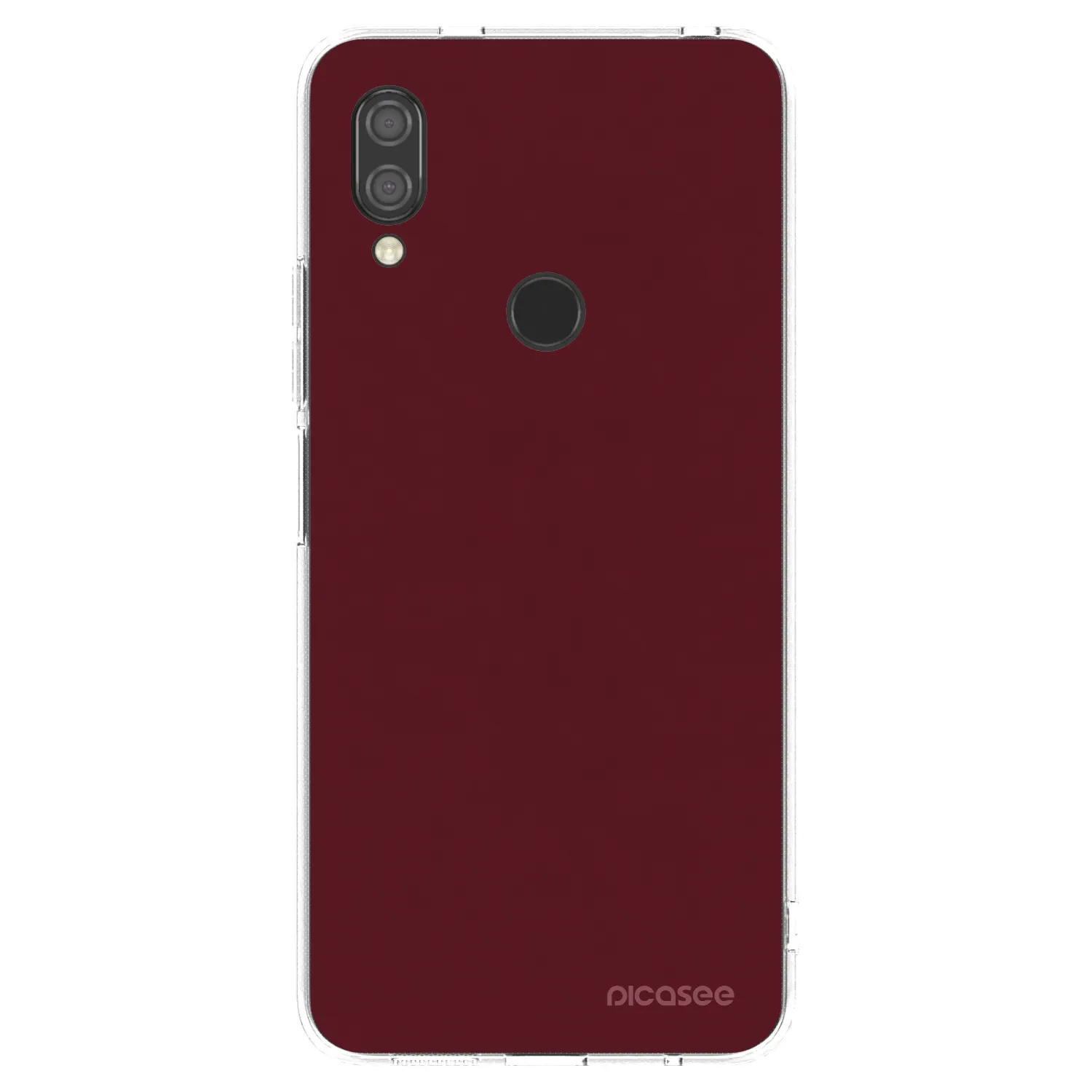Picasee átlátszó szilikon tok az alábbi mobiltelefonokra Xiaomi Redmi 7 - Burgundy red
